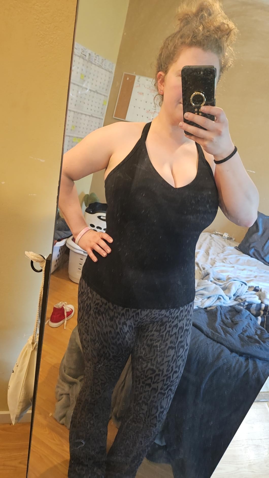 Workout Tops for Women Racerback Basic Tank Summer 2026 Camisole V Neck Slim Fit Ribbed Sleeveless customer photo 2