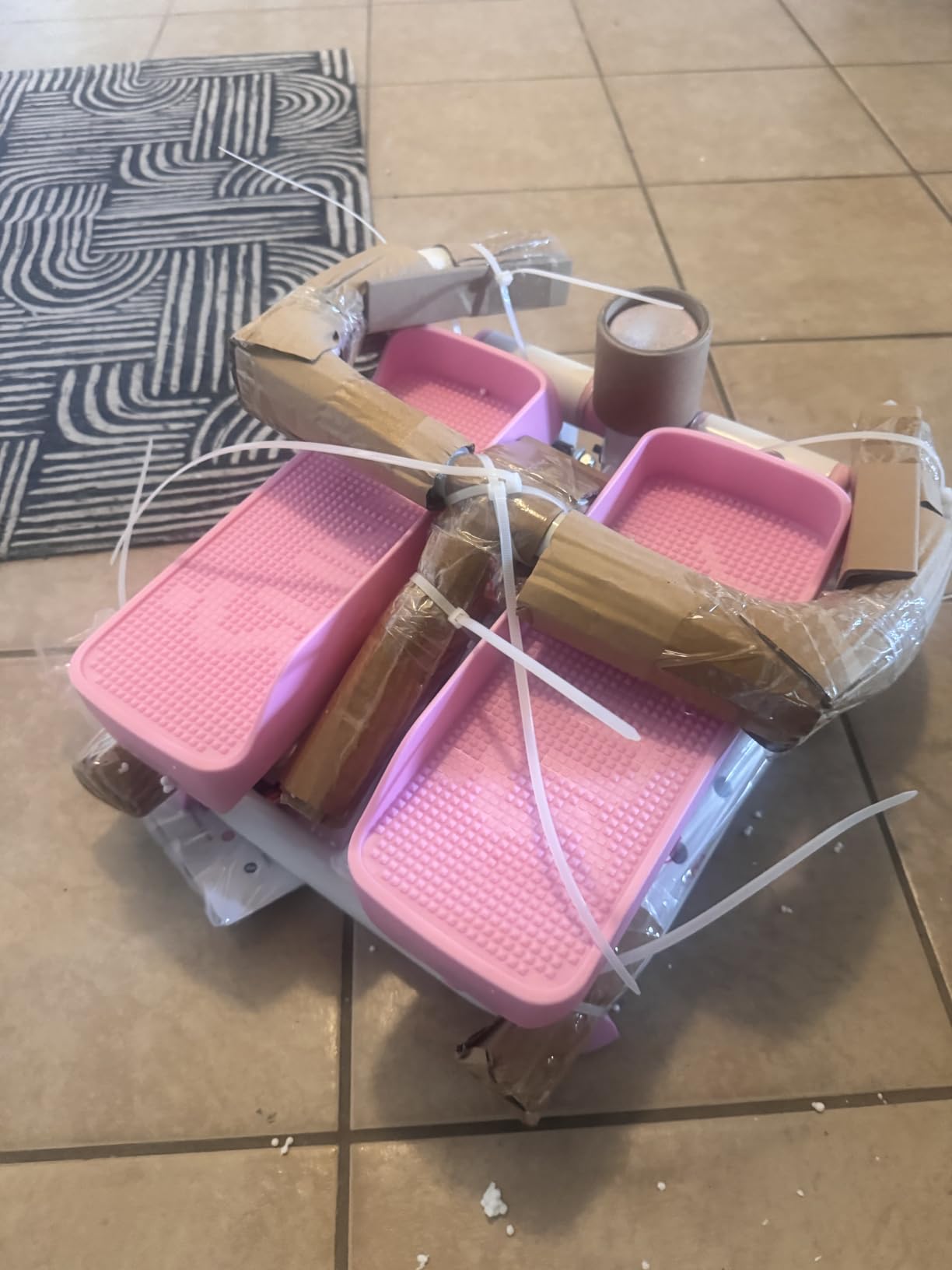 Sunny Health & Fitness Total Body 2-in-1 Smart Stepper Machine for Home with Handlebar and Resistance Bands customer photo 2