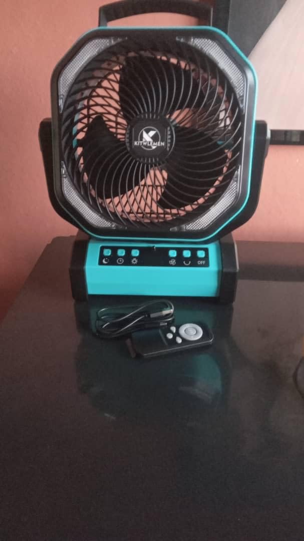 Camping Fan with Light - 20000mAh Rechargeable Battery Tent Fan, 112Hrs Max, 8 Speeds, Digital Display, Timer, Auto Oscillation, 270° Pivot & Hook for Garage, RV, Hurricane, Co-Branded with MORECORE customer photo 2