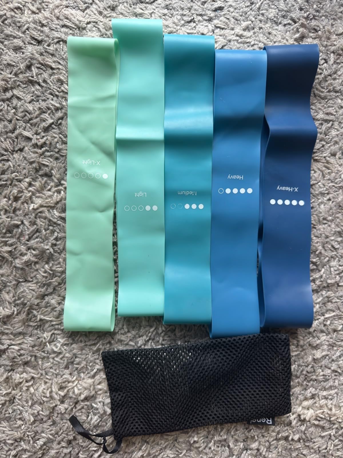 Resistance Bands for Working Out, 5-Pack Elastic Loop Exercise Bands for Strength Training Stretching, Home Gym Equipment for Pilates Yoga Physical Therapy, Leg Glute Arm Workout Kit for Women Men customer photo 1