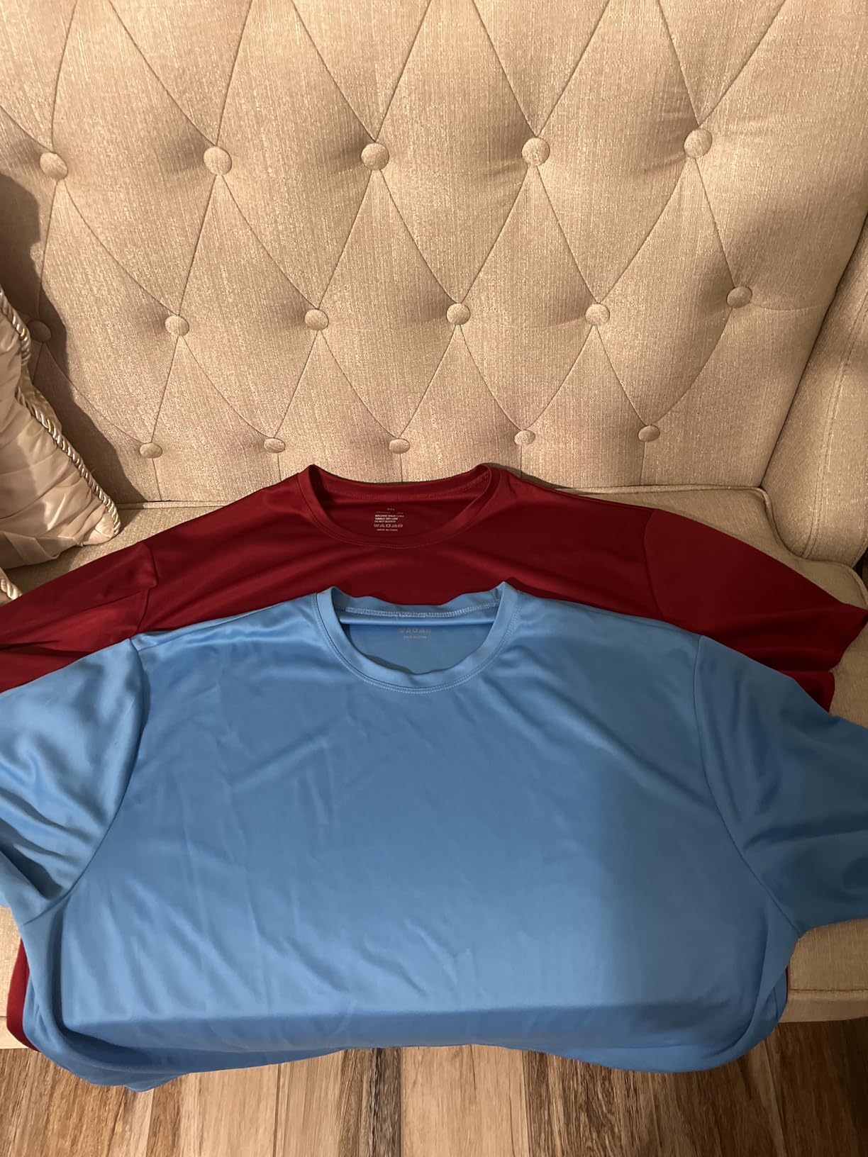 1/5 Pack Workout Shirts for Men Athletic Running Gym Quick Dry Short Sleeve Performance Moisture Wicking T Shirt customer photo 2