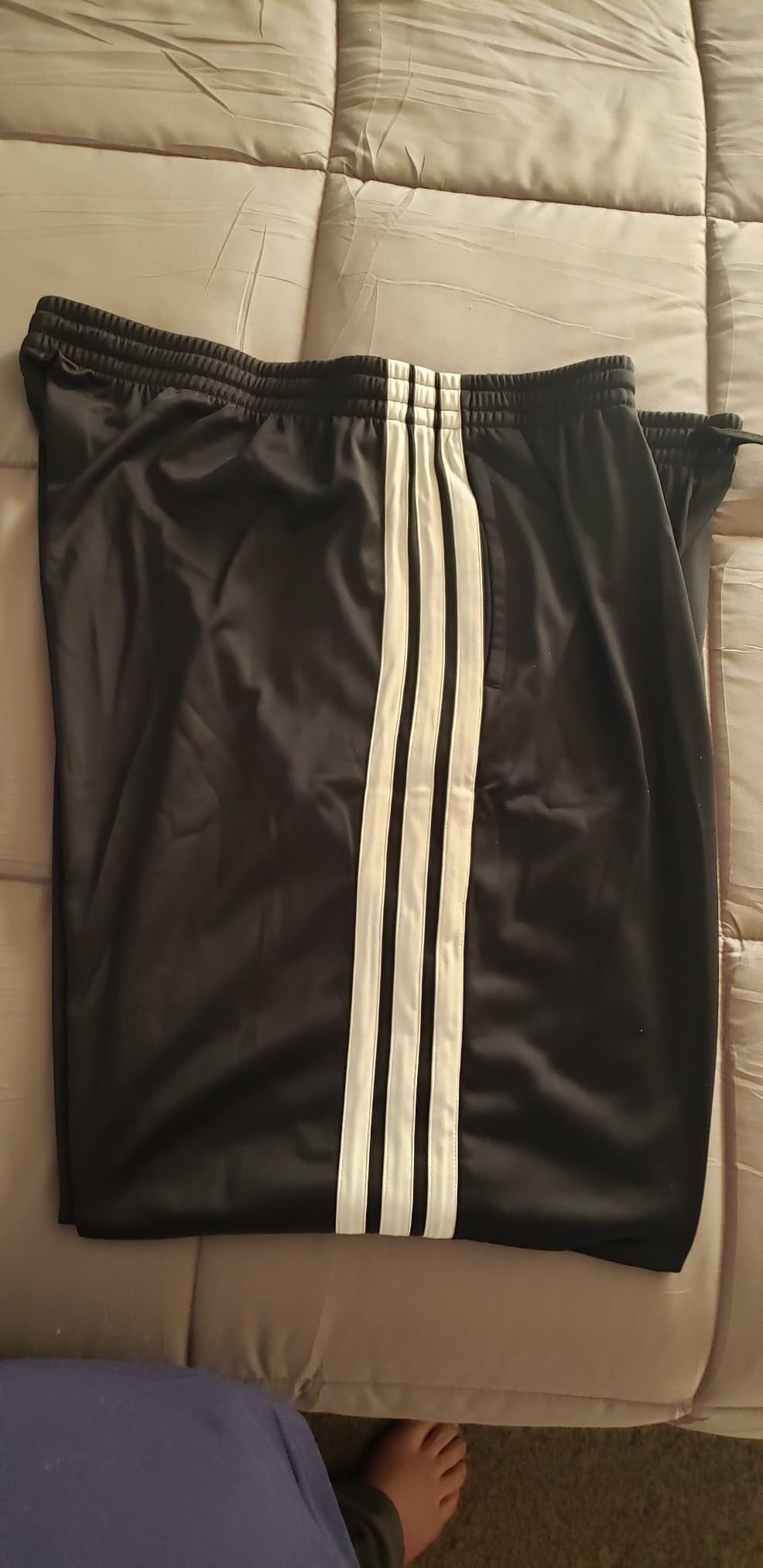Adidas Mens 3-Stripes Tricot Open Hem Track Pants customer photo 2