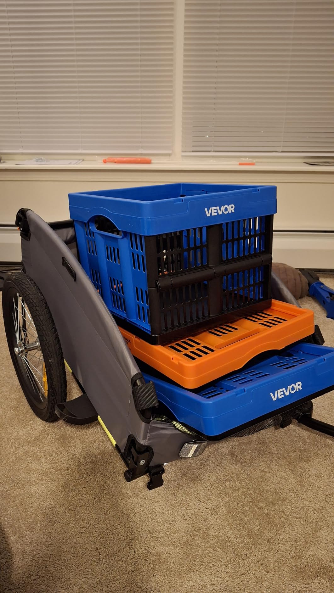 VEVOR Bike Cargo Trailer, 88/100/160 lbs Load Capacity, Heavy-Duty Bicycle Wagon Cart, Foldable Compact Storage with Universal Hitch customer photo 1