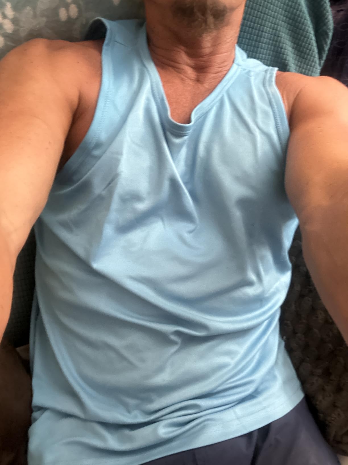 OYGSieg 6 Pack Men's Quick Dry Workout Tank Tops Breathable Gym Sleeveless Muscle Shirts for Active Men customer photo 1