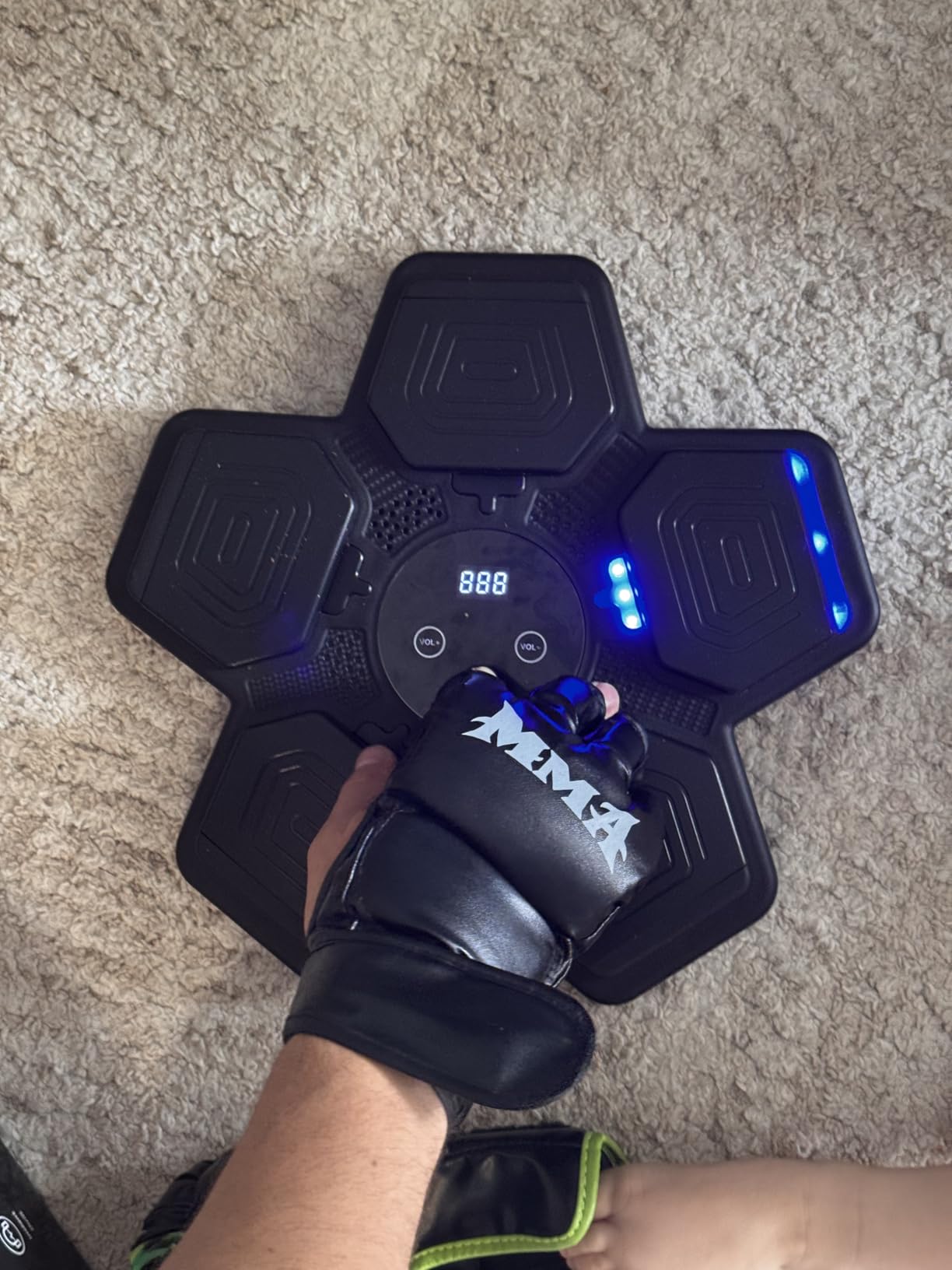 LOLBOX Music Boxing Machine for Adults & Kids - Smart Punching Machine with Boxing Gloves, Wall Boxing Punching Pad for Home, Office, Gym (Upgraded Version) customer photo 1