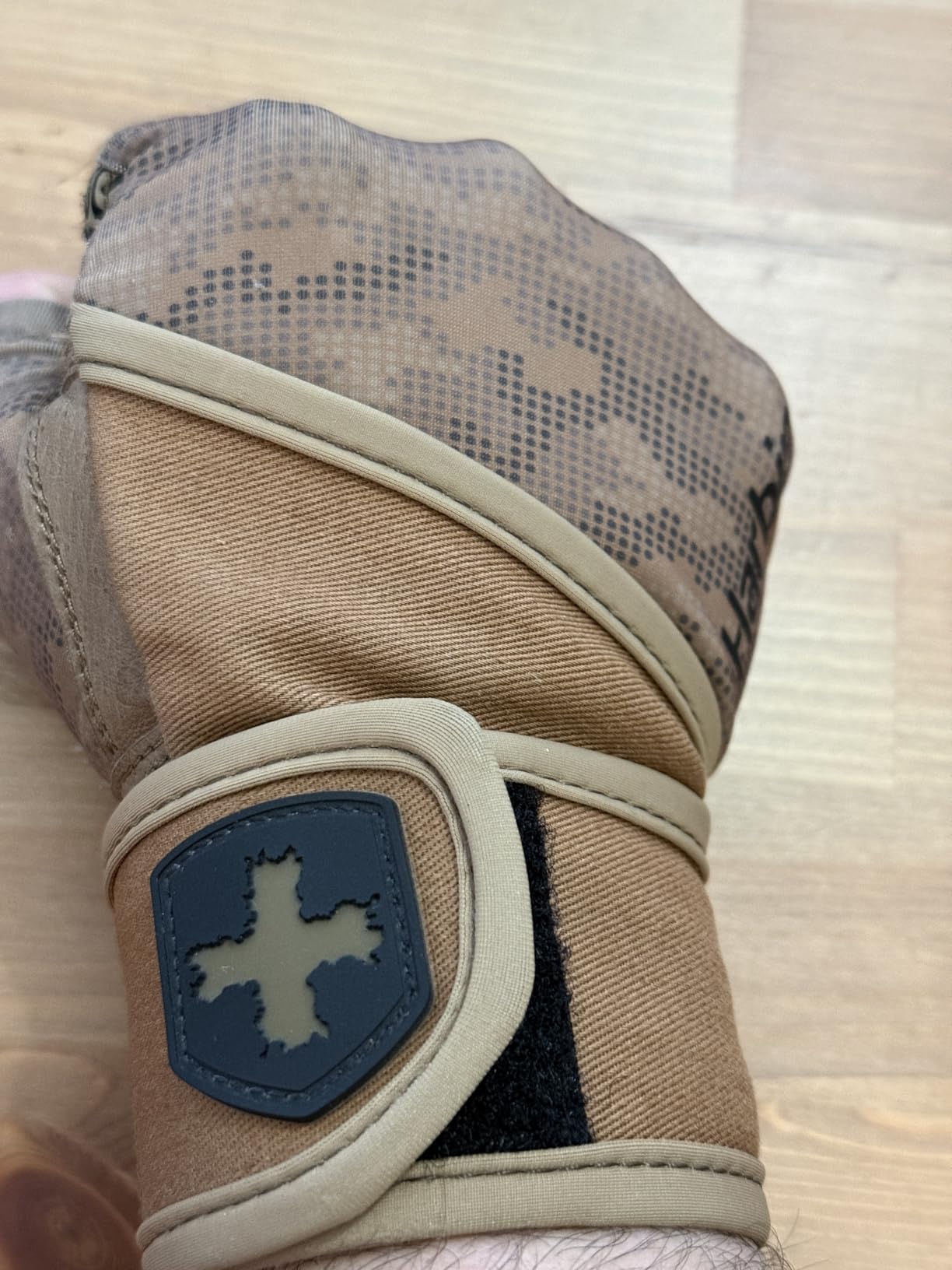 Harbinger Pro Wristwrap Gloves 3.0 - Enhanced Grip, Superior Wrist Support, Breathable 4-Way Stretch Lycra, Durable Leather Palm, Half-Finger Design for Weightlifting, Fitness Training customer photo 1