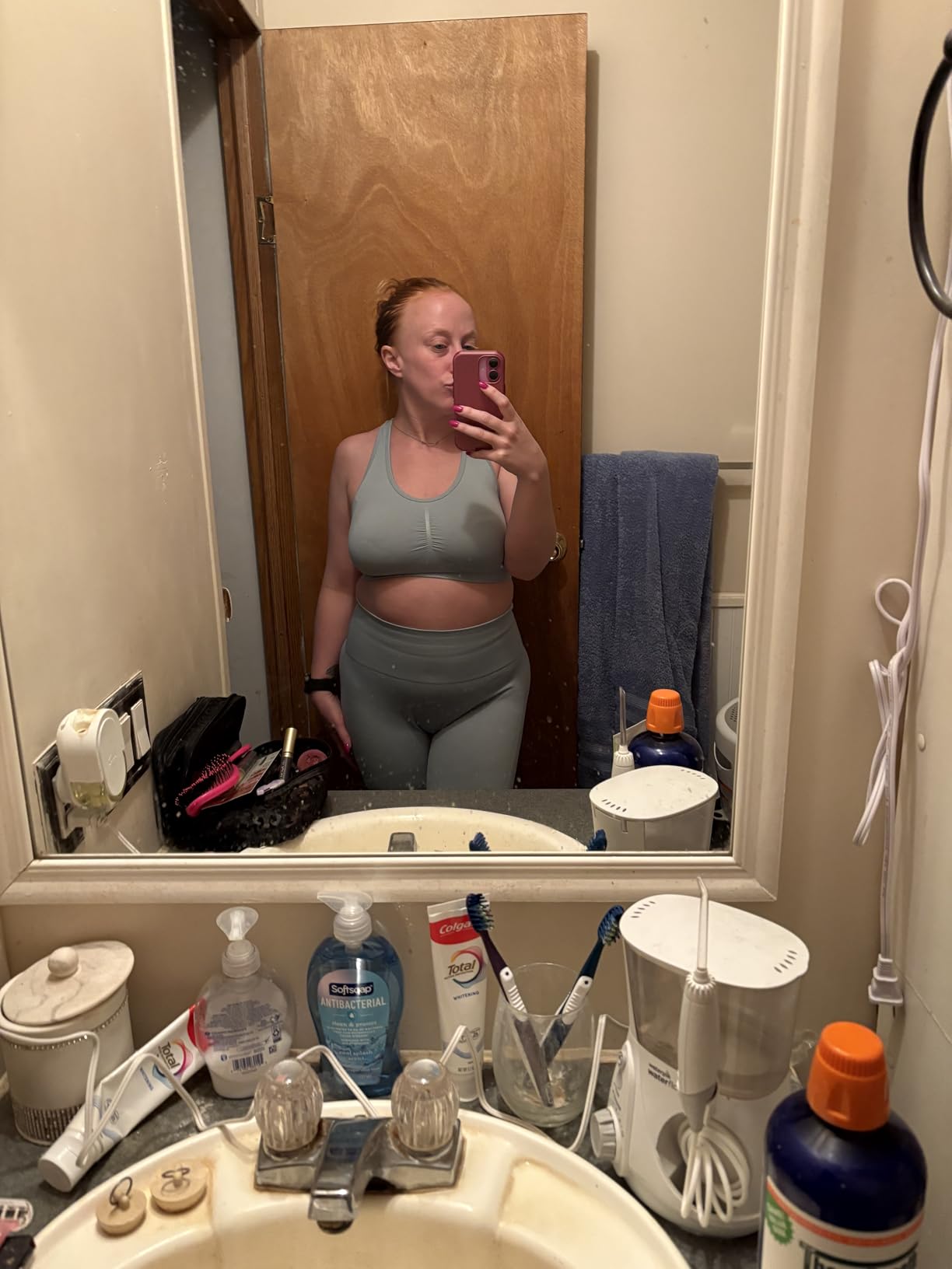 3 Piece Workout Sets for Women Butt Lifting Leggings with High Impact Sports Bra Gym Shorts customer photo 2