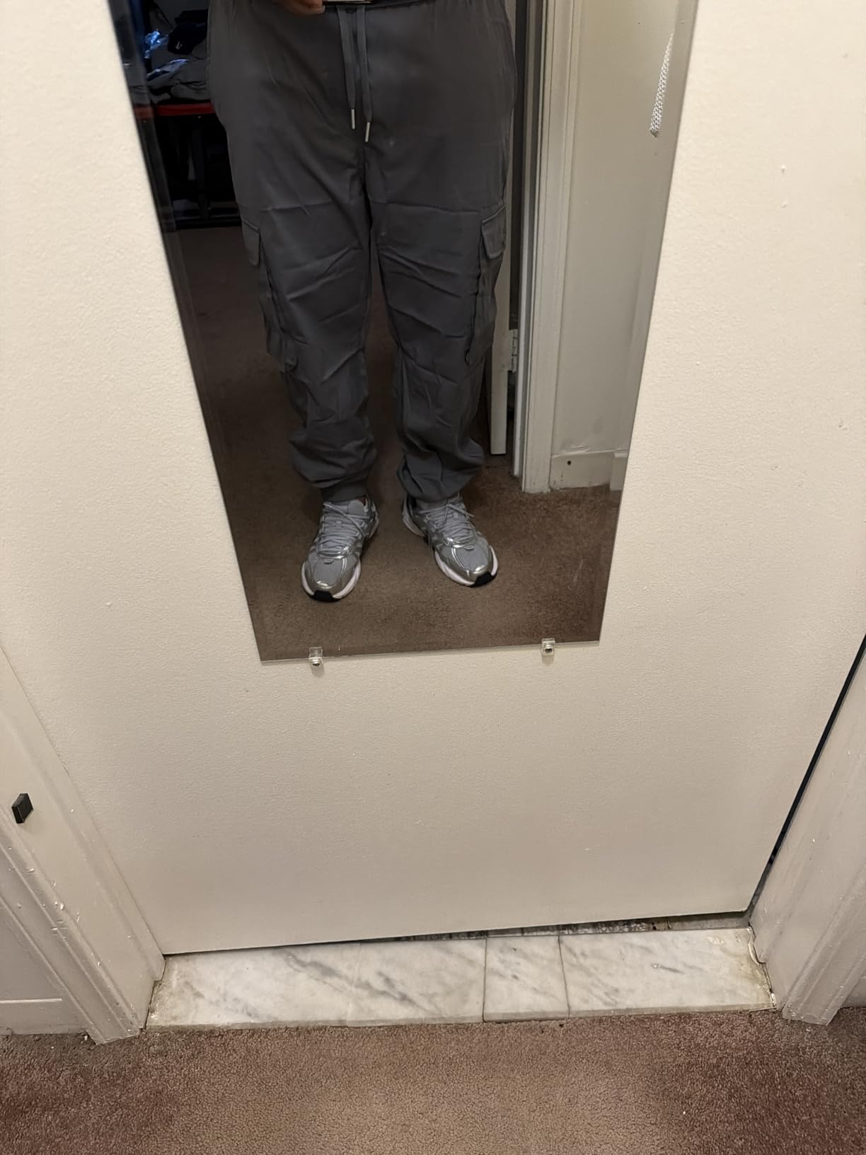 JMIERR Men's Casual Cargo Joggers Pants Stretch Elastic Waist Drawstring Tapered Sweatpants with Pockets customer photo 2