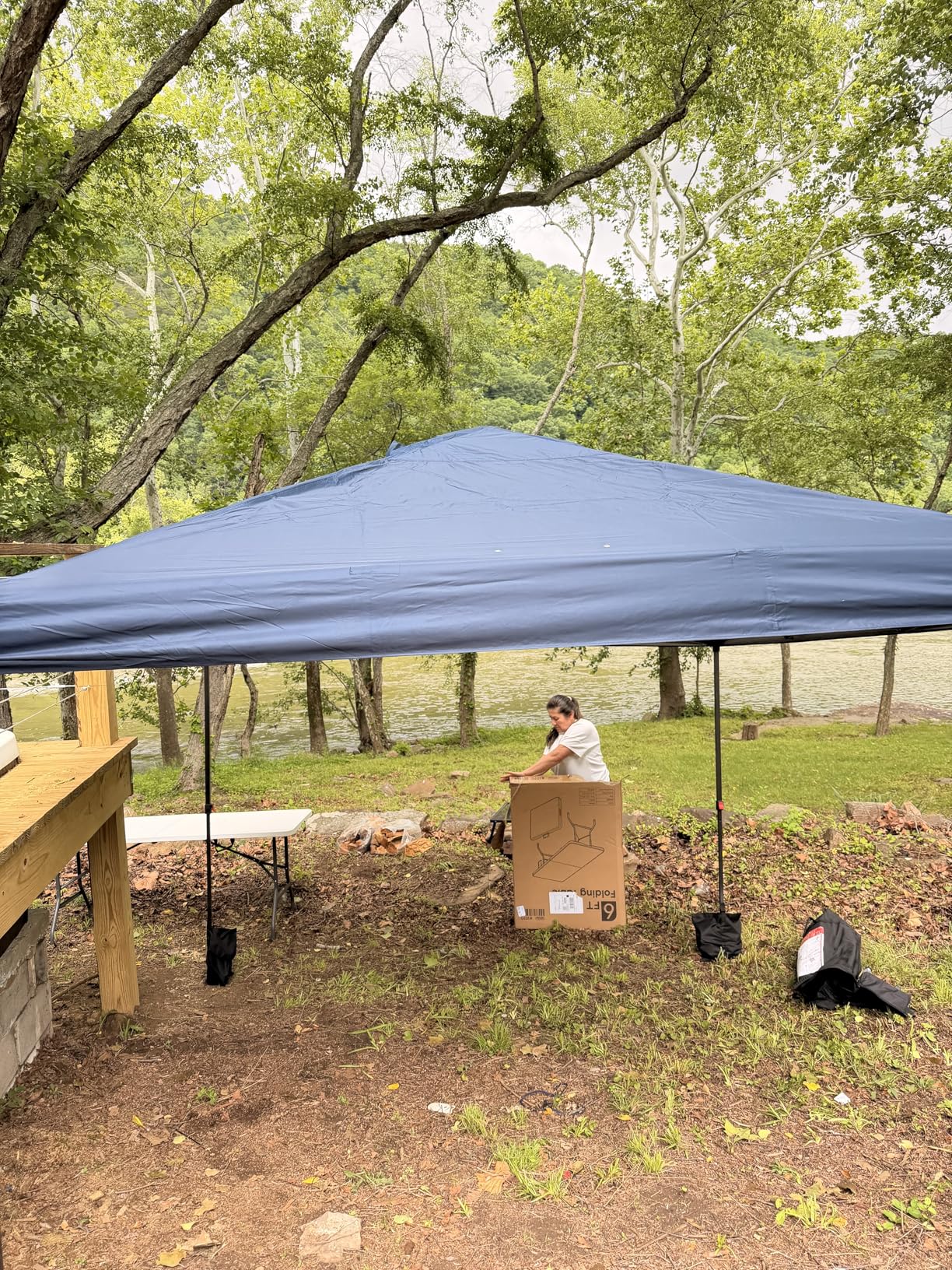 Best Choice Products 10x10ft Pop Up Canopy Tent with Sidewall, 1 Person 1 Minute Set Up, Carry Case, 4 Weight Bags - Black customer photo 2