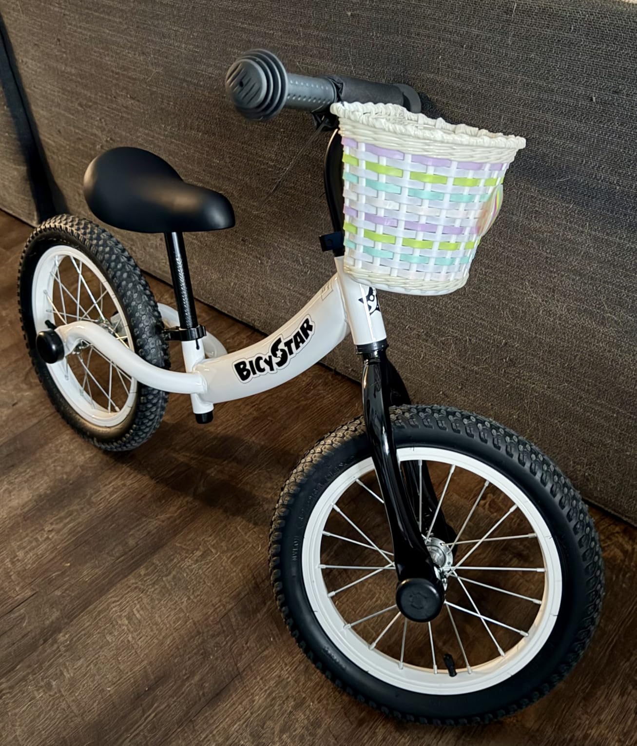 bicystar 14 Inch Balance Bike for Kids 3-5 with Rubber Air Tires, Blue customer photo 1