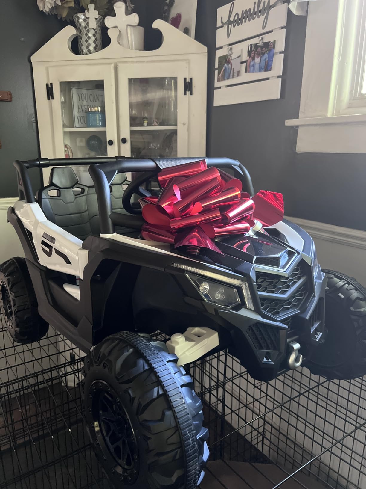 24V Ride On Car for Kids w/Remote Control, JOYRACER Battery Powered Off-Road UTV, 4x150W Motors, 4 Shock Absorbers, 4.5 Mph Max Speed, Bluetooth, MP3, Lights customer photo 1
