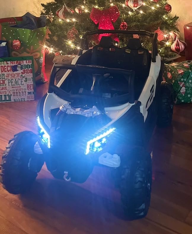 24V Ride On Car for Kids w/Remote Control, JOYRACER Battery Powered Off-Road UTV, 4x150W Motors, 4 Shock Absorbers, 4.5 Mph Max Speed, Bluetooth, MP3, Lights customer photo 2