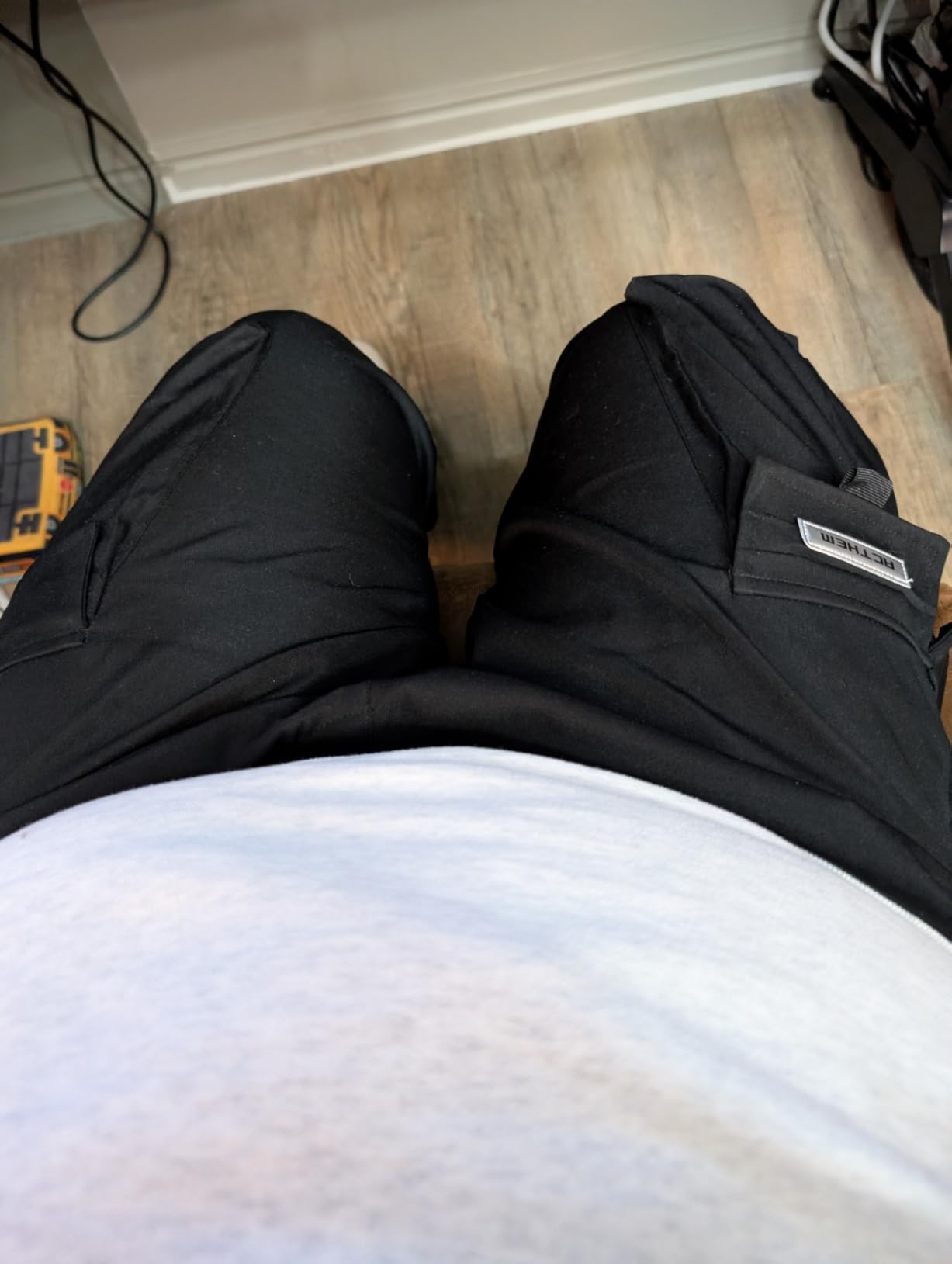 JEMLDL Mens Cargo Joggers Pants Elastic Waist Drawstring with Flap Pockets Techwear Pants for Men customer photo 1
