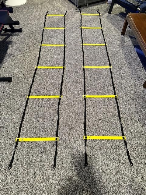 Sportneer Agility Ladder Speed Training Set 12 Rungs 20ft Detachable Exercise Ladders in 2pcs (6 rungs Each) with Ground Stakes for Soccer Football Footwork Training Ladder with Carry Bag customer photo 2
