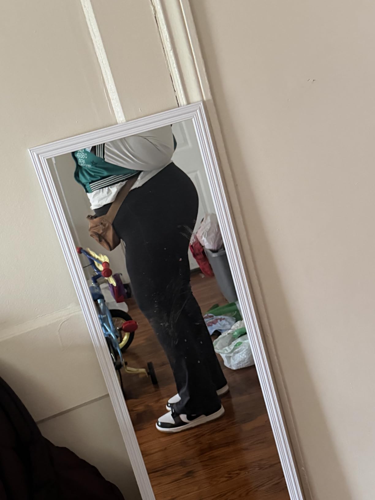 Womens Yoga Pants with Pockets High Waisted Flare Leggings Bell Bottom Yoga Dress Pants Seamless Bootcut Pants customer photo 2