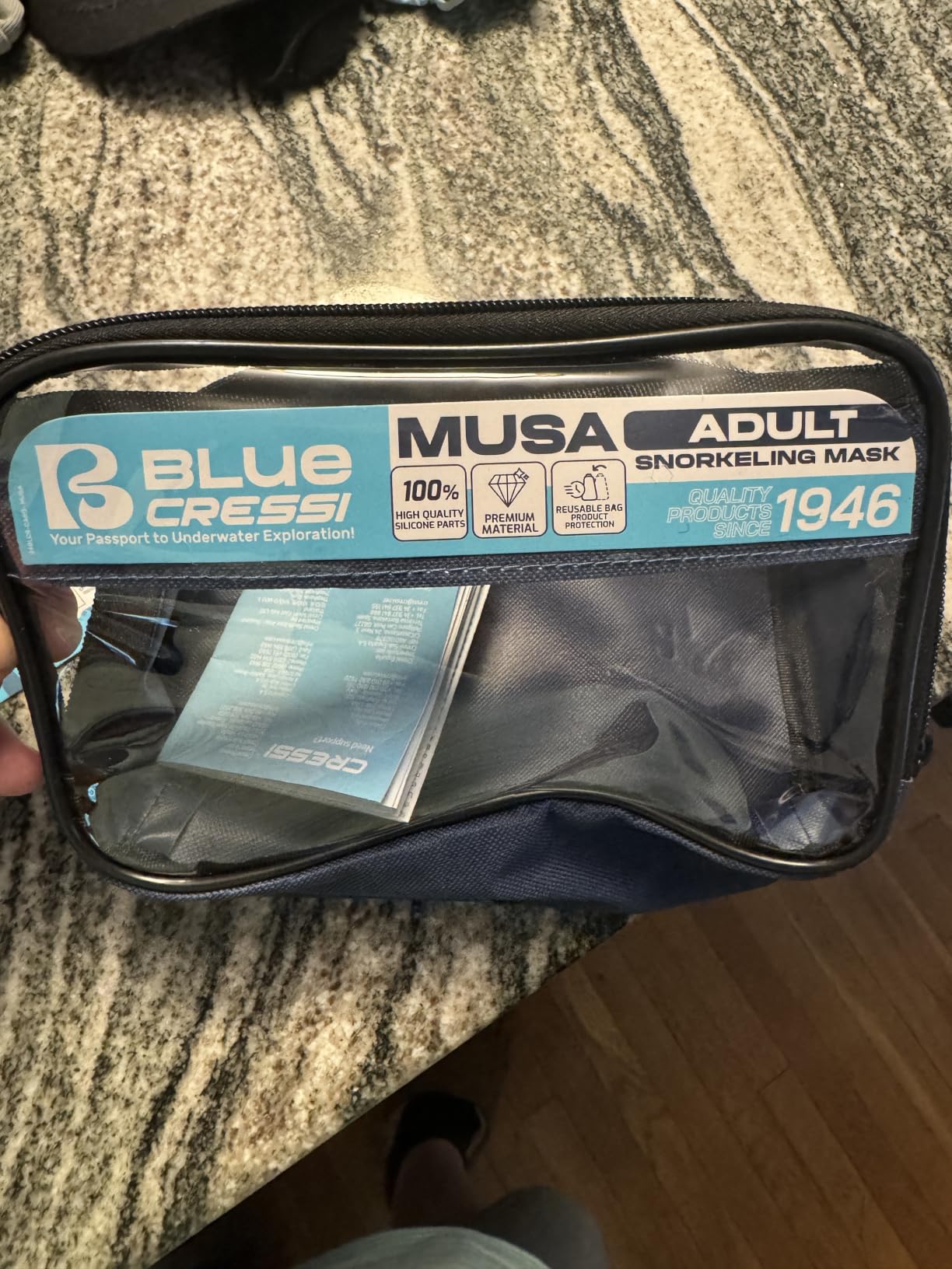 Cressi Adult Frameless Diving Mask - Wide View Mono Lens - Low Internal Volume - Pure Soft Silicone - Musa: Designed in Italy customer photo 1