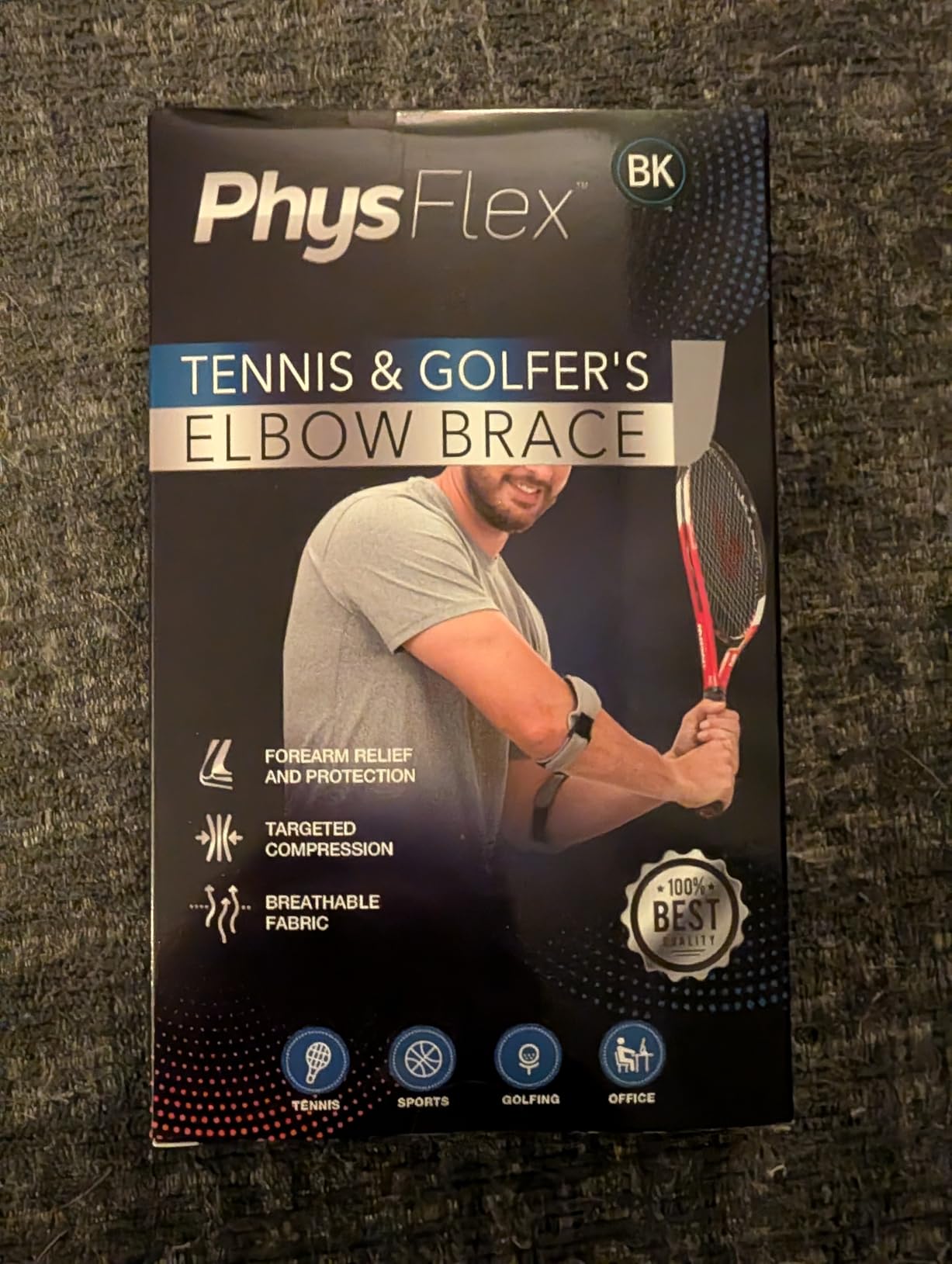 PhysFlex 2-Pack Elbow Brace for Men & Women, Adjustable Tennis & Golfer's Elbow Support Strap for Tendonitis Pain Relief - Compression Pad for Arm, Forearm, Tendon Pain Relief customer photo 2