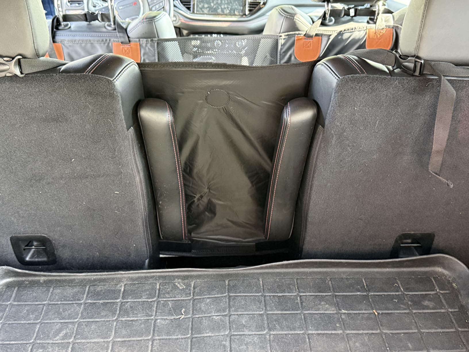 MYJAQI Back Seat Extender for Dogs, Waterproof Dog Car Seat Cover for Back Seat with Hard Bottom, 2026 Upgraded Material, Anti Scratch, Safer, Easy to Use and Clean, Holds 400lbs customer photo 2