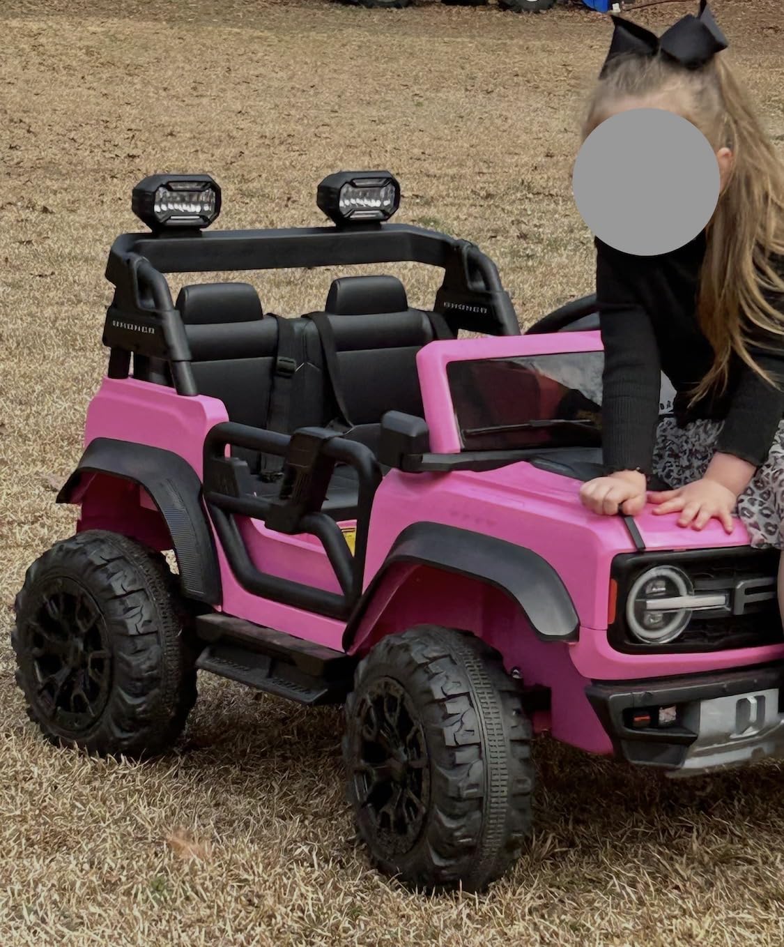 First Ride On 24V Ride on Toys for Big Kids, Licensed Ford Bronco Raptor 2 Seater Ride on Cars with Remote Control, Ride on Truck w/ 4-Wheeler Suspension, 3 Speeds, Led Lights, Bluetooth (24V, Pink) customer photo 1