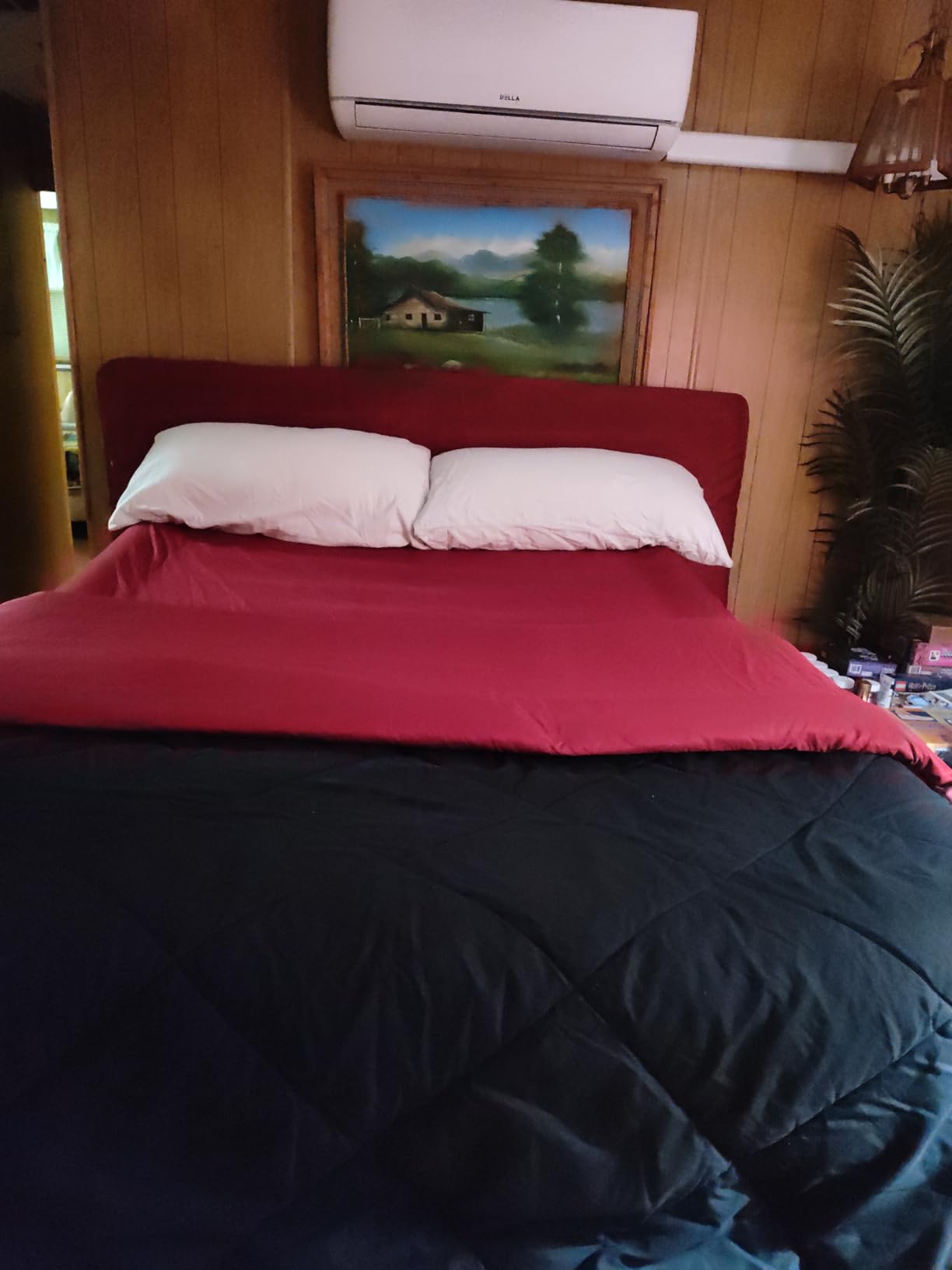 COMMOUDS Queen Air Mattress with 2000mAh Battery Powered Pump, 18