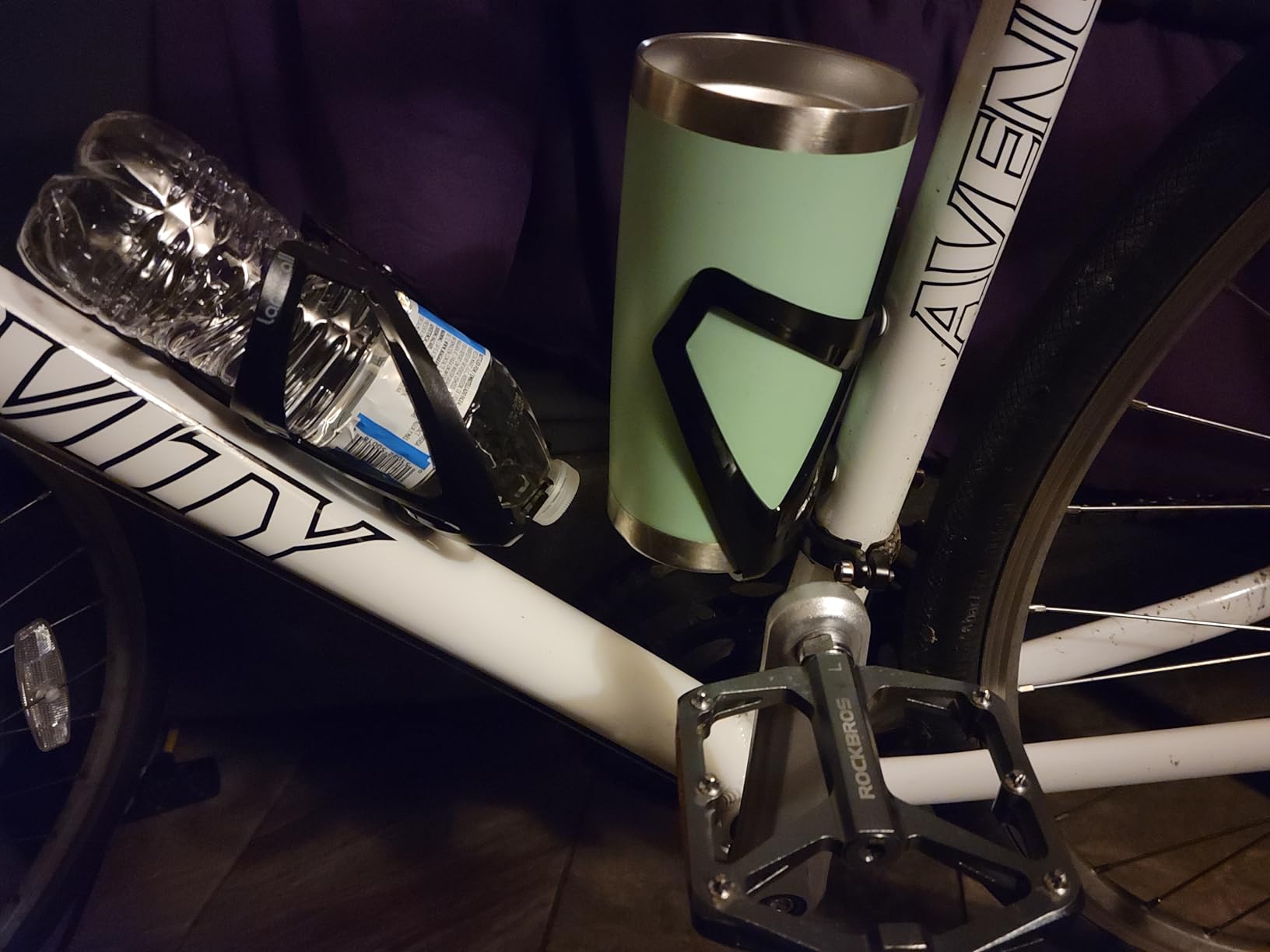 Lamicall Bike Water Bottle Holder - 1.2 Oz Ultralight & Sturdy Bike Cup Holder, Bicycle Drink Cage, Cycling Bike Water Bottle Cage with Screw Tool, for 2.75-3.94