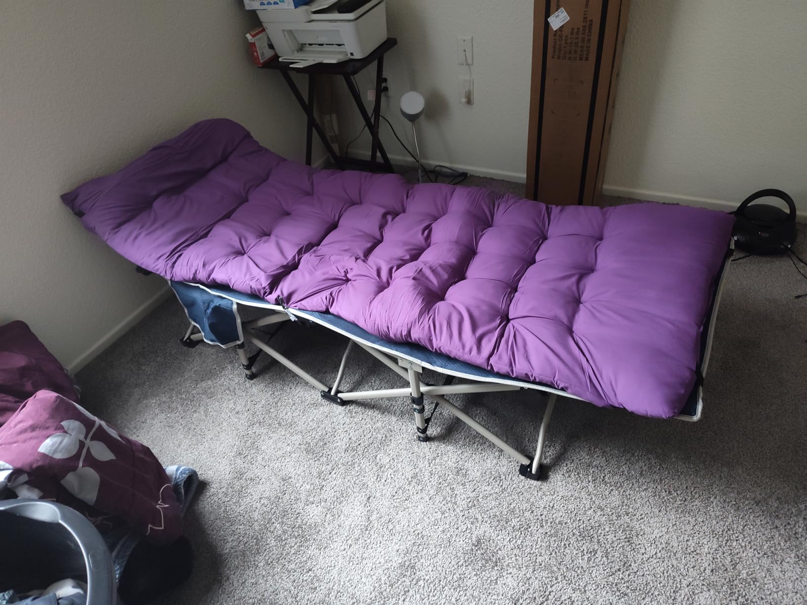 XXL Camping Cot with Mattress Oversize 32