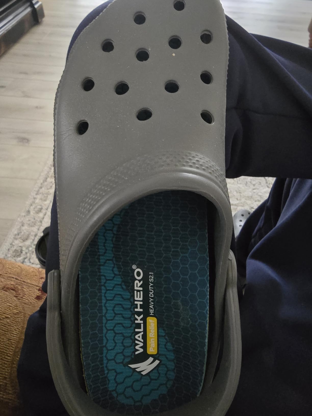 WalkHero Heavy Duty Pain Relief Insoles, 220+lbs High Arch Support Orthotics Inserts for Plantar Fasciitis, Flat Feet, Pronation and Heel Pain (Mens 8-8.5 | Womens 10-10.5, Coral Green) customer photo 1