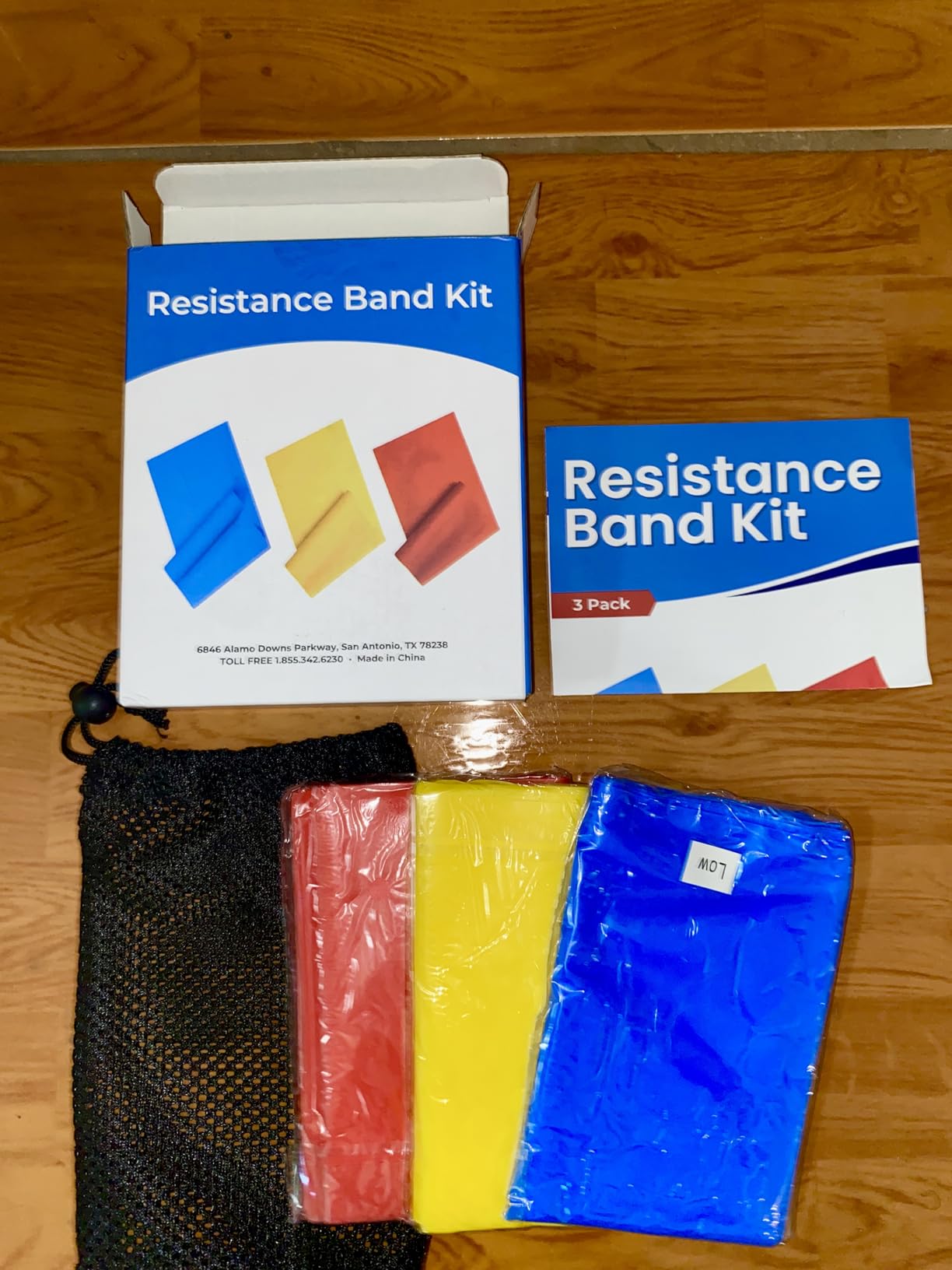 RMS Resistance Bands with Instruction Guide & Carry Bag - Latex Free Exercise Band for Working Out, Physical Therapy, Rehab, Stretch, Yoga & Pilates, Set of 3 customer photo 1