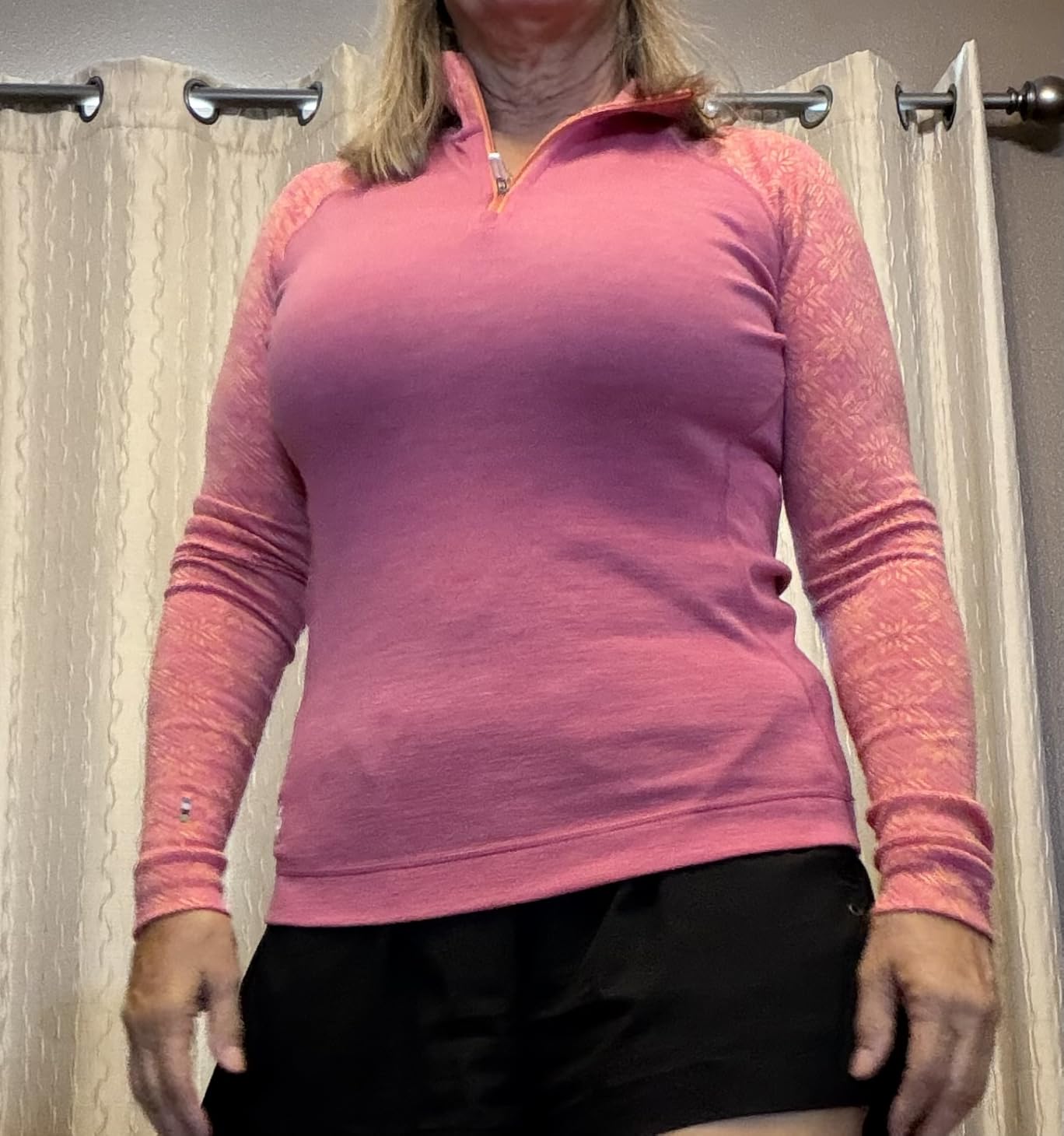 Women's Classic Thermal Merino Base Layer 1/4 Zip customer photo 2