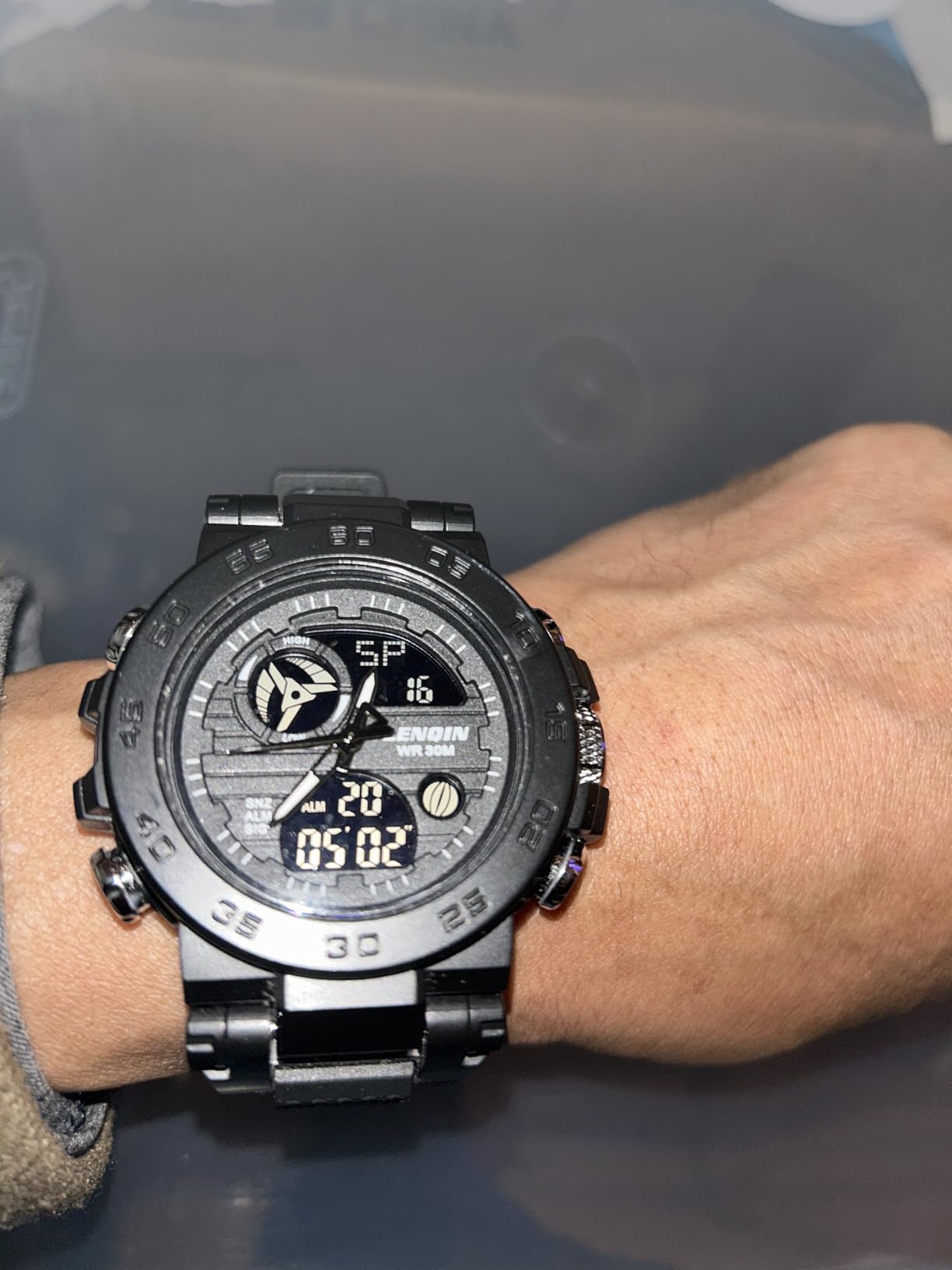 Men's Digital Military Watch for Men Stopwatch Army Survival Tactical Sports Outdoor Big Face Waterproof with LED Backlight/Timer/Alarm/Date customer photo 1