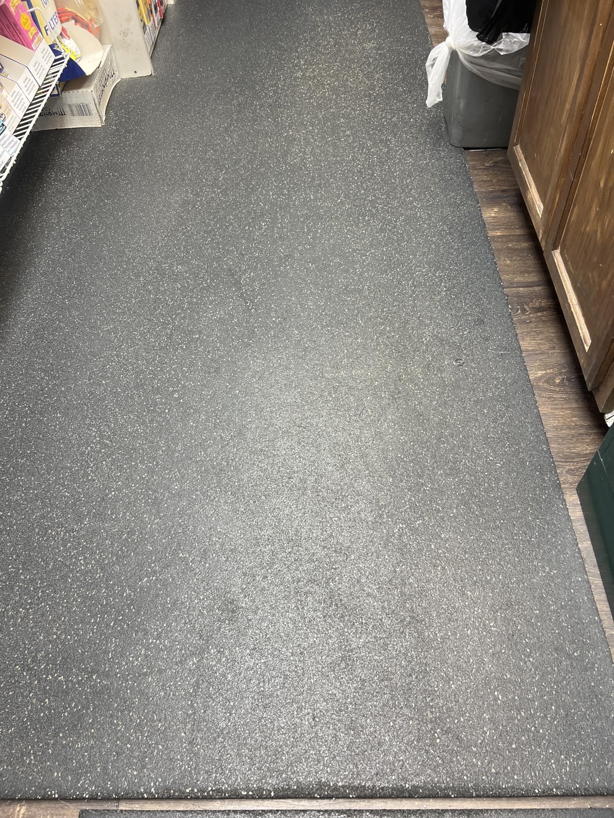 Playsafer Genaflex Rubber Gym Floor Mat, Heavy Duty Commercial Protective Gym Flooring Roll - 8mm Thick (Black, 4' X 4') customer photo 1