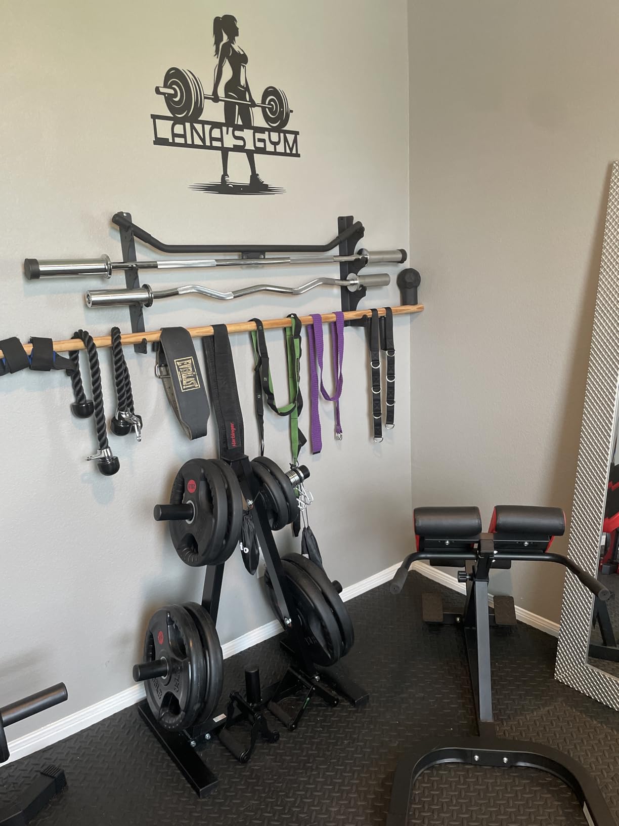 Amazon Basics Weight Plate Tree Rack customer photo 1