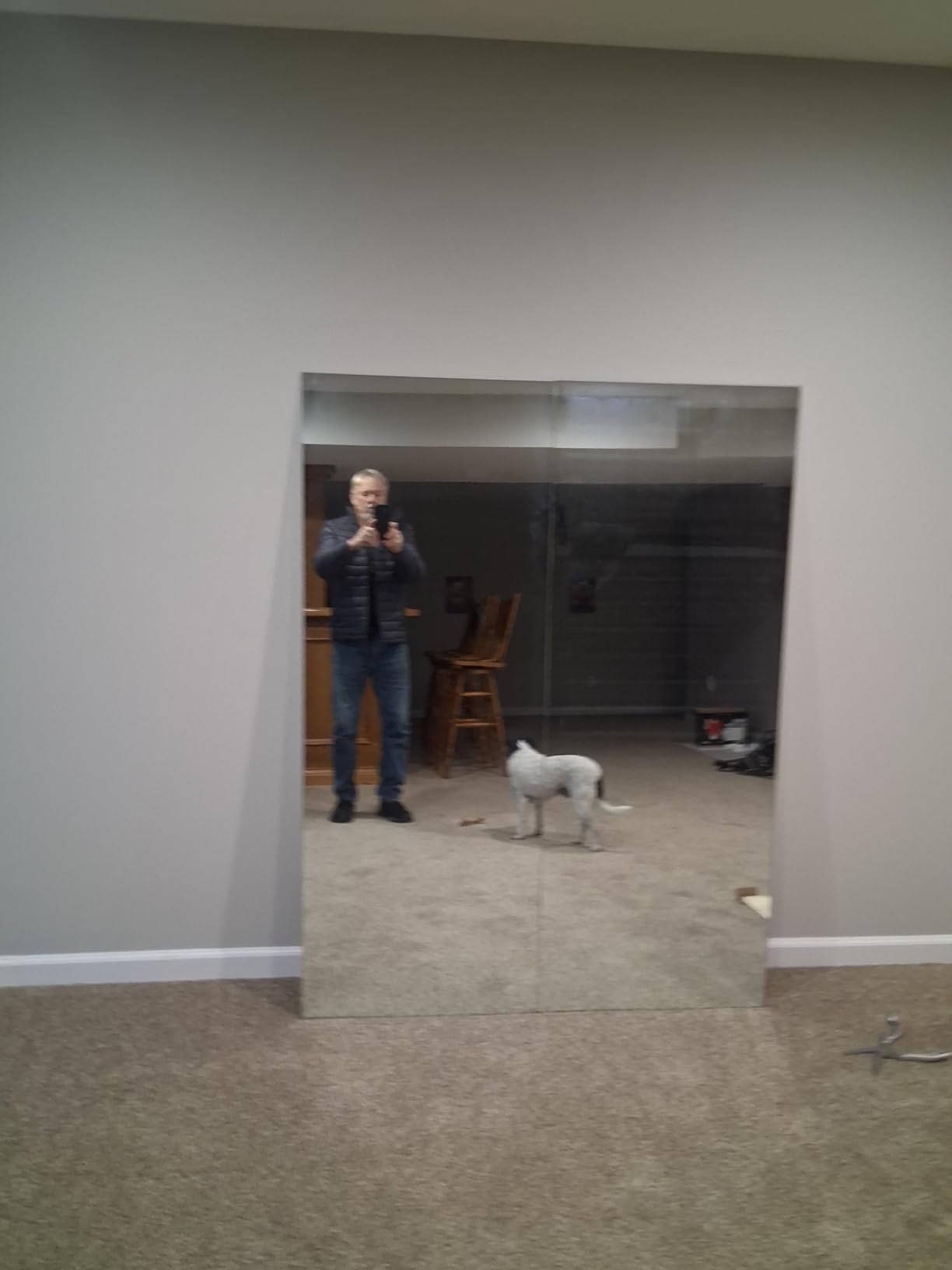Murrey Home Gym Mirror 2PCSx48x24inch, Easy Install Wall Mounted Large Frameless, Workout Mirror for Home Gym Fitness Yoga Dancing Garage, Shatterproof Full Length customer photo 1