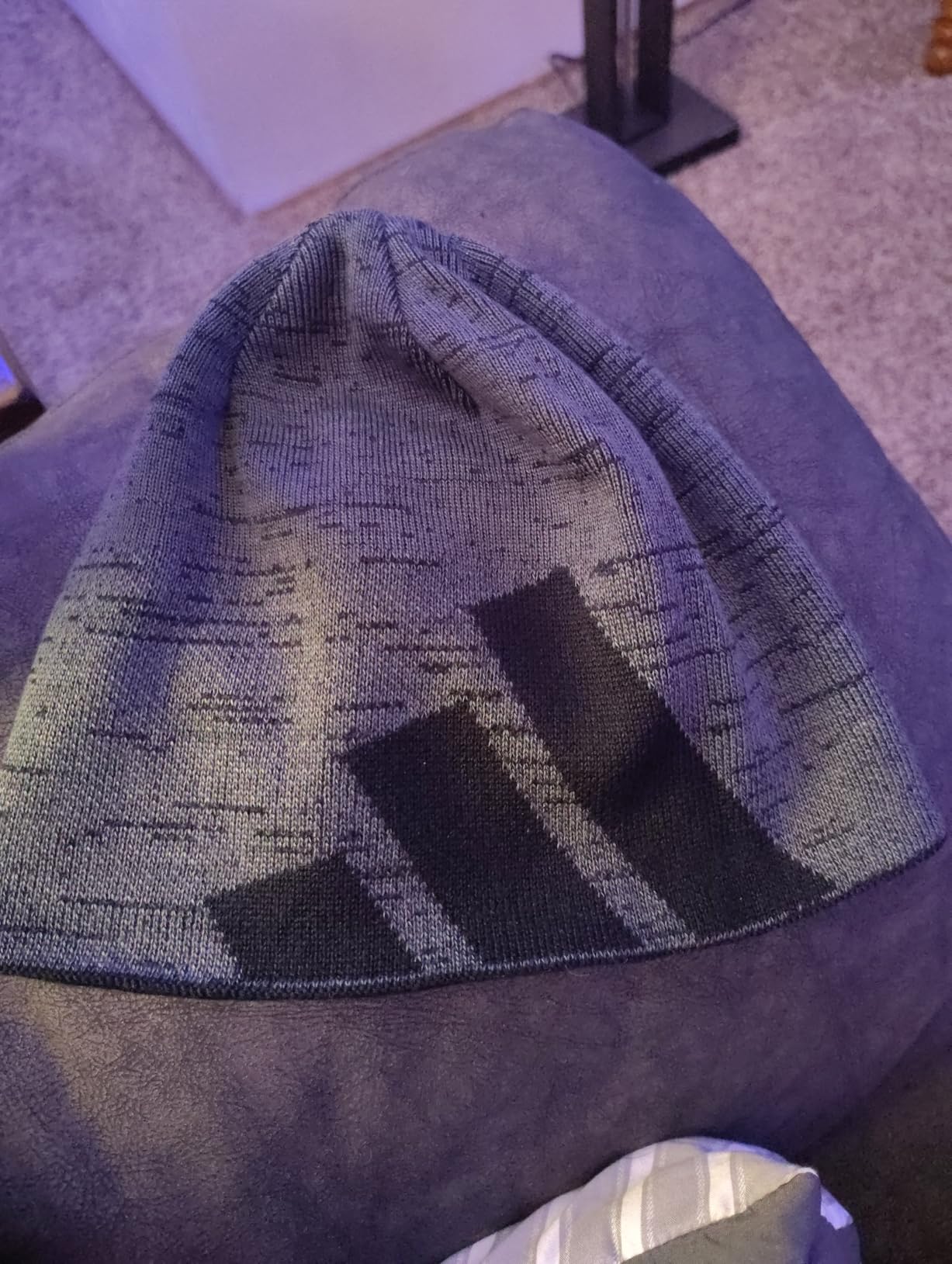 adidas Men's Reversible Skully Beanie - Two-Sided Skull Cap Winter Hat customer photo 1