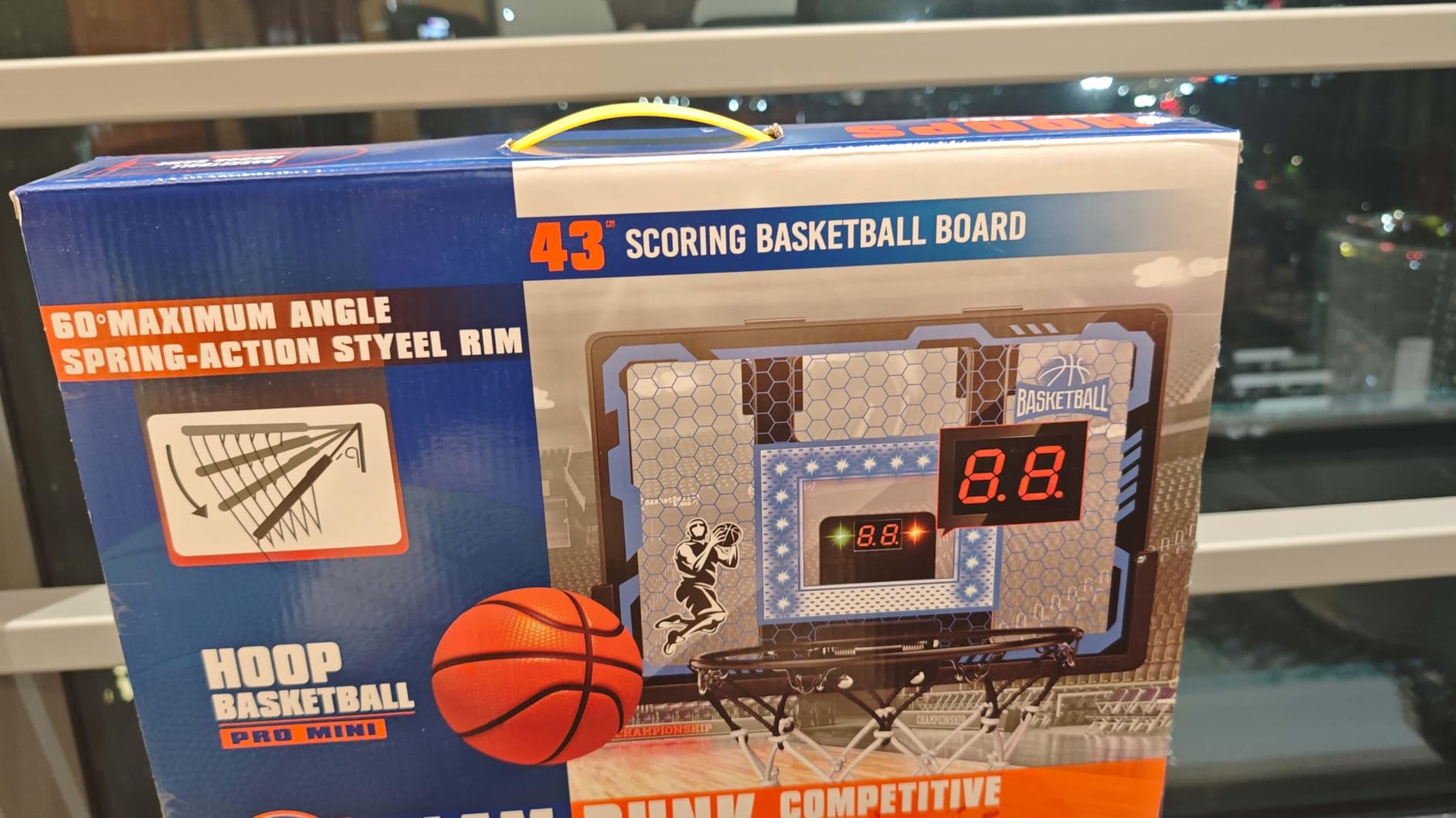 Indoor Basketball Hoop Pro for Kids, Over The Door Basketball Hoop with LED Light/Scoreboard/4 Balls- Upgraded Anti-Impact Backboard, Basketball Toys Gifts for 6 7 8 9 10 11 12 Year Old Boys customer photo 2