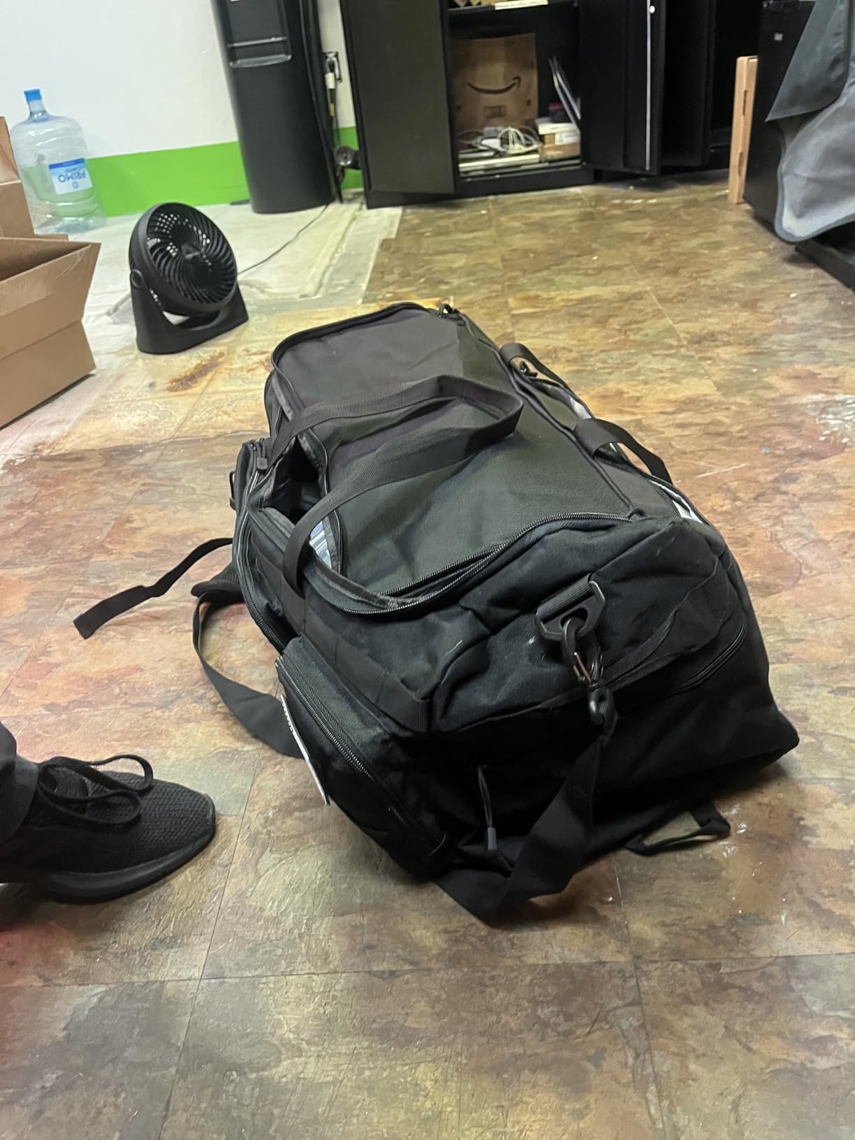 3-in-1 Travel Duffle Bag for Men and Women, 50L Large Gym Sports Bags Tactical Military Duffle Backpack with Shoes Compartment and Wet Pocket (Black) customer photo 1