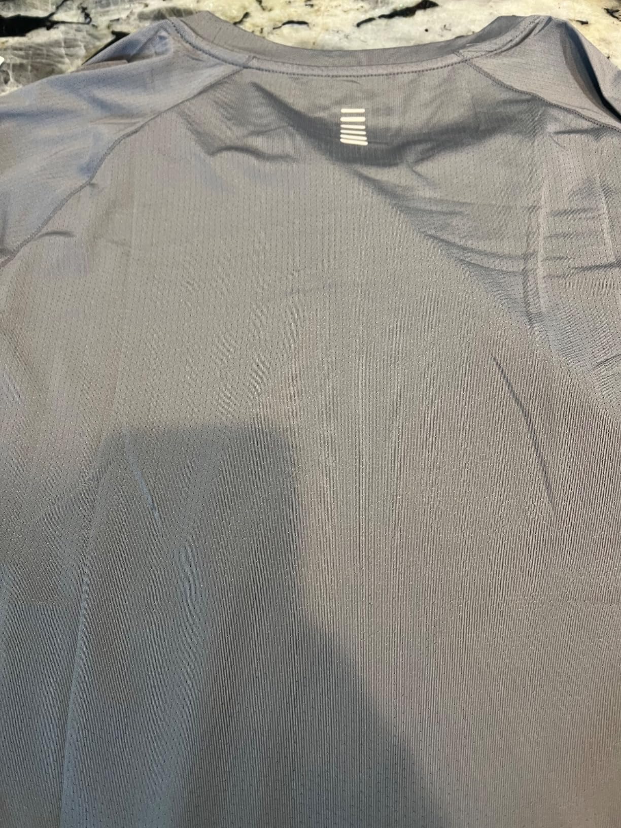 Men's Dry Fit Shirts Mesh Short Sleeve Athletic Lightweight Workout Performance Hiking Shirt customer photo 2