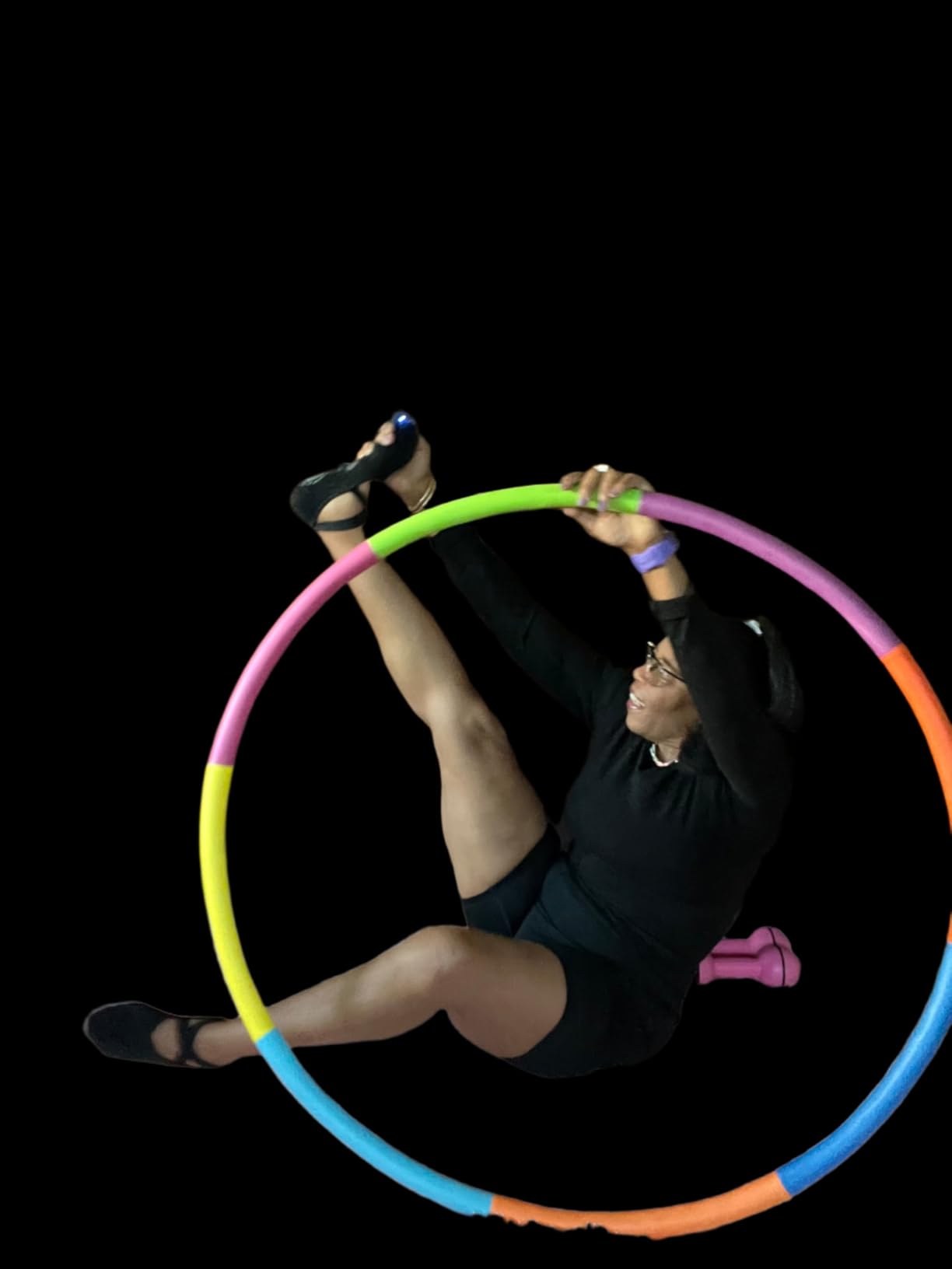 Phobby Weighted Exercise Hoop for Adults, 2.2lb&2.8lb Adjustable Fitness Hoop, 8 Detachable Hoop Sections with Jump Rope & Storage Bag, Home Gym Workout customer photo 1