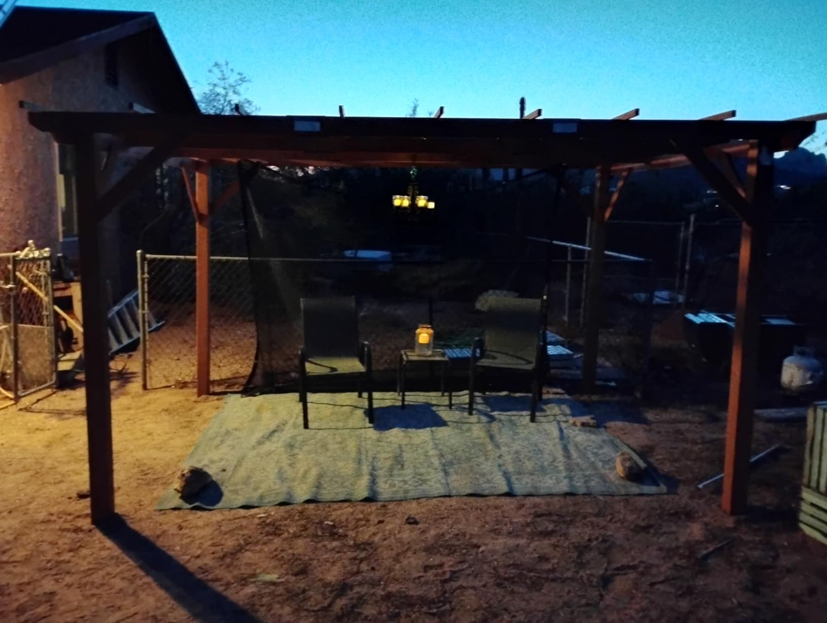 Outsunny 10' x 13' Outdoor Pergola, Wood Gazebo Grape Trellis with Stable Structure and Concrete Anchors for Climbing Plant Support, Garden, Patio, Backyard, Deck, Dark Brown customer photo 1
