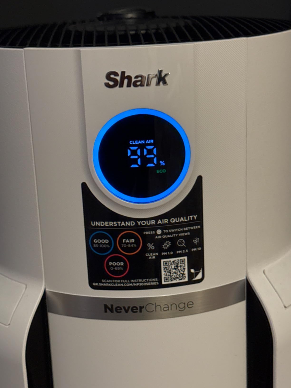 Shark Air Purifier for Home, NeverChange Compact Pro, for Bedroom, Nursery, Home Office, Dorm, HEPA-Exceeding Filter, Captures Pollutants, Pet Dander, Dust, Odor, Smoke, and More, HP072, Dove customer photo 2