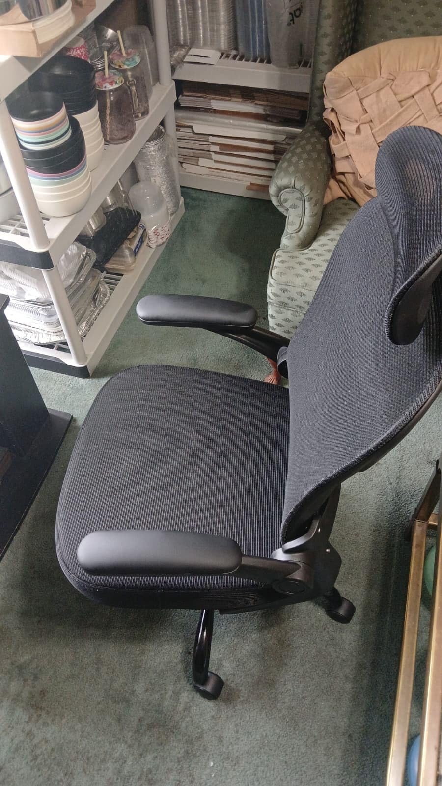 Freepub Ergonomic Office Chair with Headrest 3D, Mesh Office Desk Chair with Adjustable Lumbar Support, Computer Chair with Flip up Armrests, 350LBS Capacity - Design for Home/Offices - Black customer photo 1