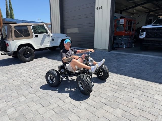 Zyliathor Electric Off-Road Go Kart, 48V Brushless Peak 4000W, Up to 31 MPH, 3 Speed + Reverse + Speed Limiter, AT19x7-8 Tire with Aluminum Rim (Black) customer photo 1