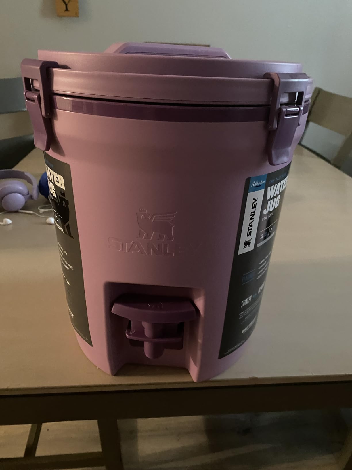 Stanley Adventure Fast Flow Water Jug | Leakproof Ice Water Dispenser | Insulated Beverage Cooler | Easy Pour Spigot and Latched Foam Lid | BPA-Free customer photo 2