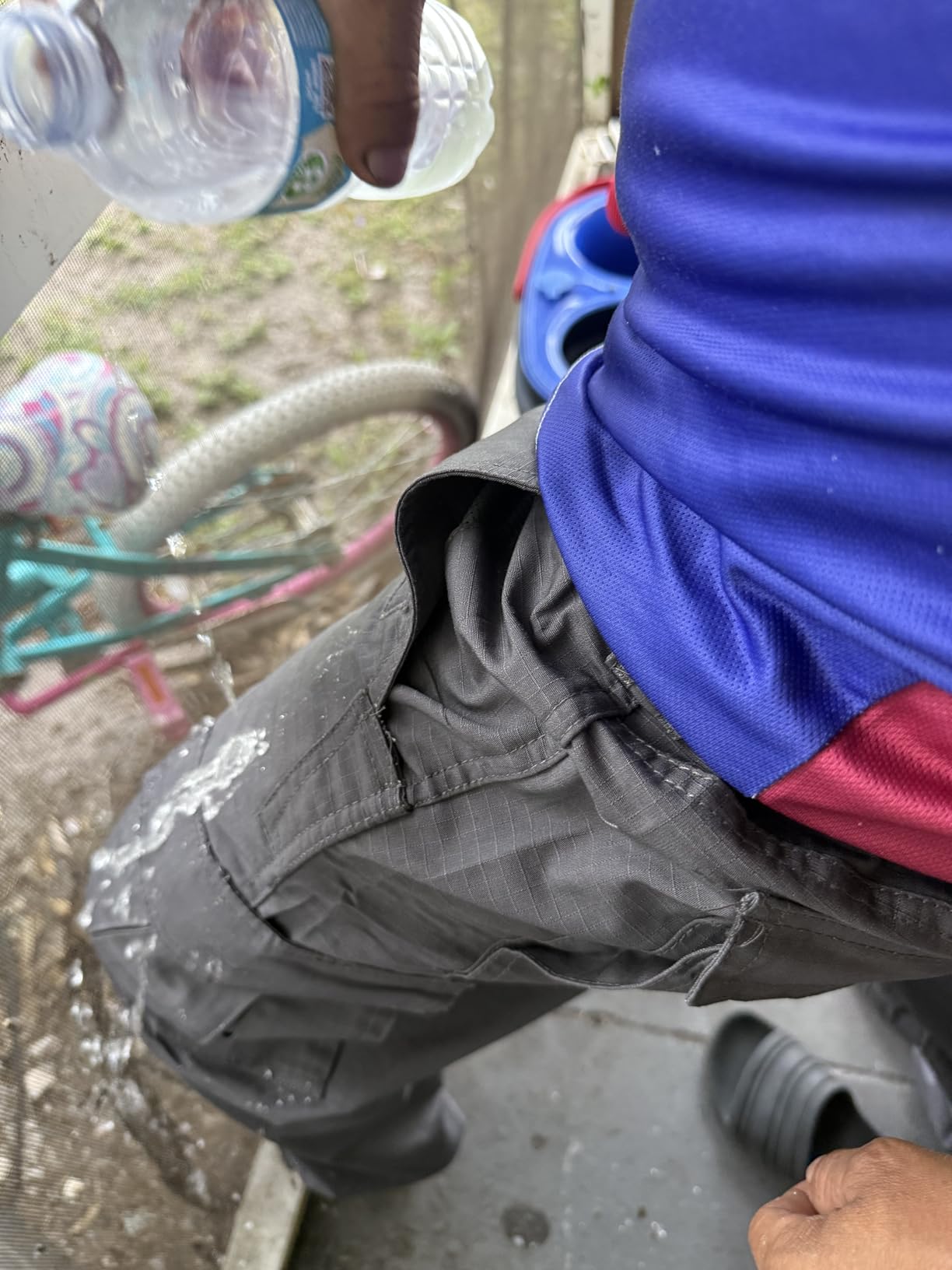 Mens Work Pants Cargo Tactical Construction for Men Ripstop Waterproof Lightweight Outdoor Hiking with Pockets customer photo 1