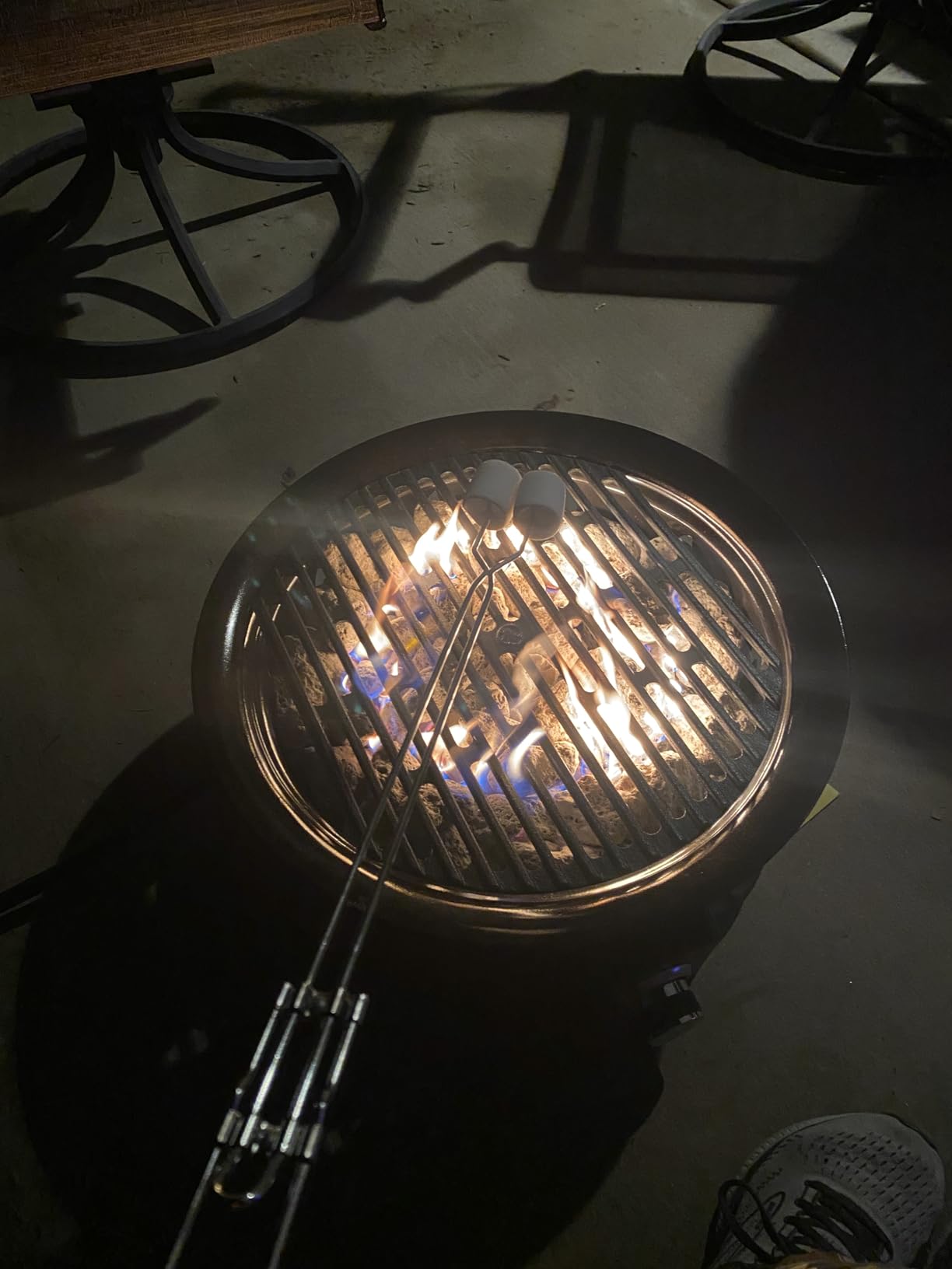 Ciays 28 Inch Table Top Propane Fire Pit, 50,000 BTU Tabletop Firepit with Glass Wind Guard & Glass Beads, Portable Outdoor Portable Fireplace for Patio and Camping customer photo 2