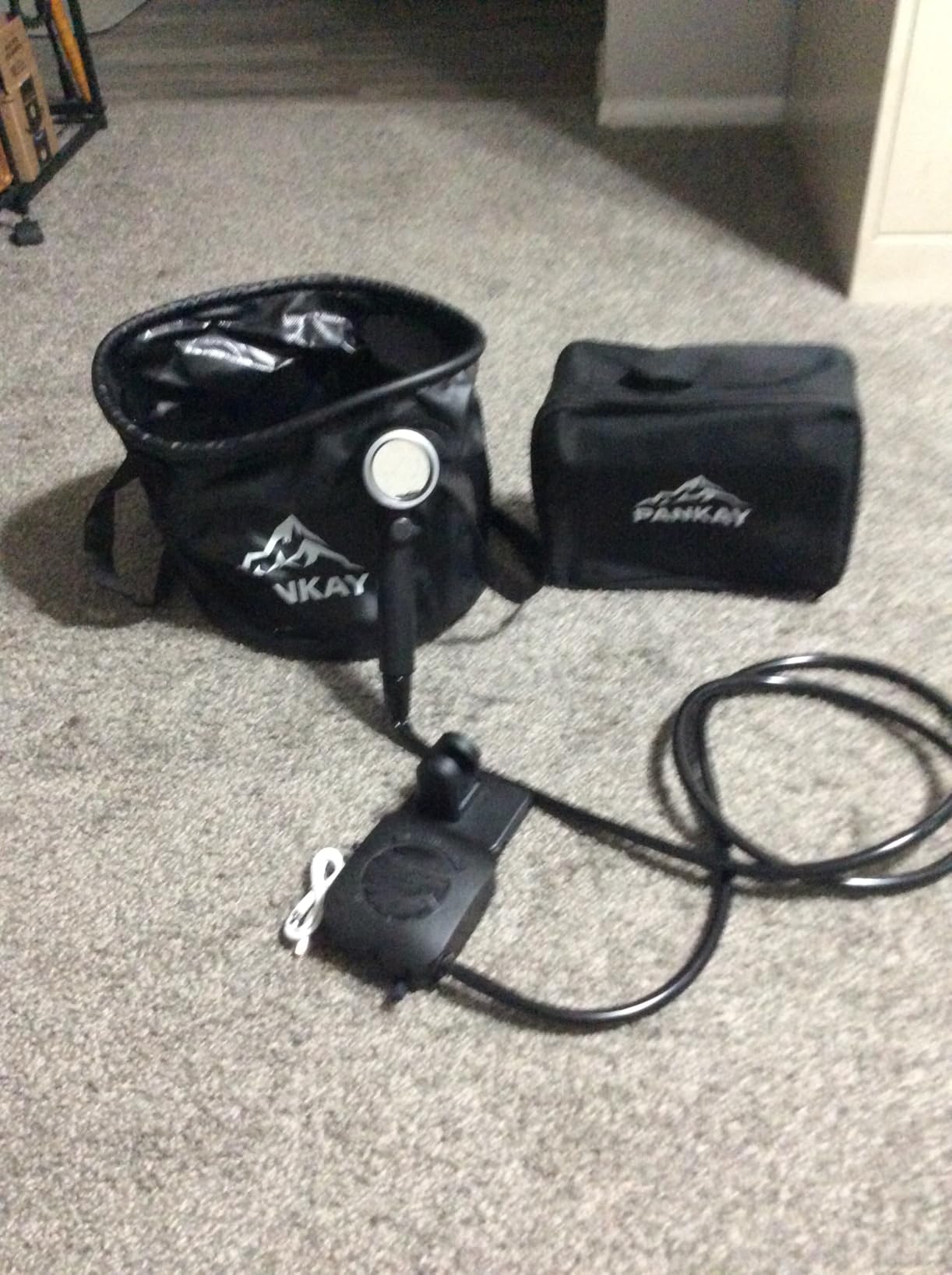 Portable Shower for Camping, 8000mAh Rechargeable Camping Shower Pump with XL Foldable Bucket, IPX8 Waterproof, 5 Pressure Modes customer photo 2