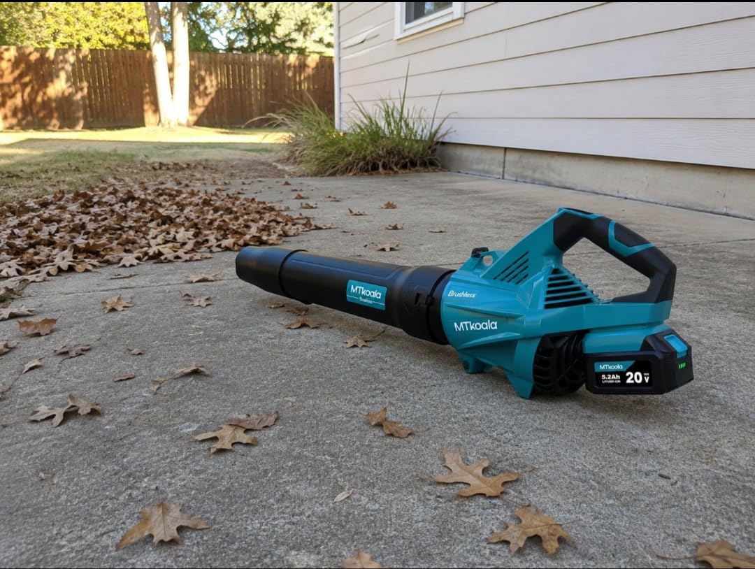 Leaf Blower Cordless, New Upgraded 1200W Brushless Motor Leaf Blower, 700CFM 200MPH with 3 Speed Modes, 160Mins Max Runtime, Handheld Electric Blower for Lawn Care, Yard, Dust & Snow (Green) customer photo 1