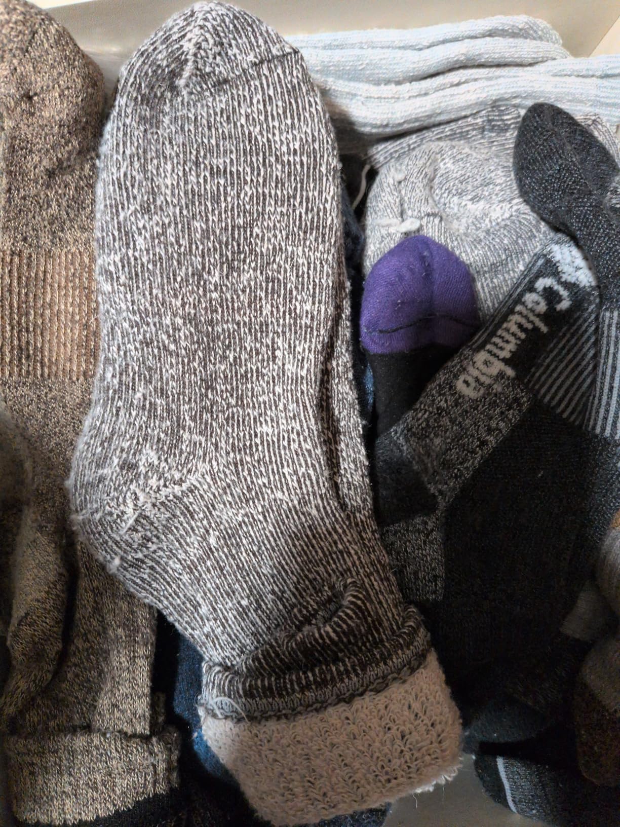 Time May Tell Mens Merino Wool Hiking Cushion Socks Thermal Warm Crew Winter Boot Socks Pack (2/4 Pair,6-13 Size) customer photo 2