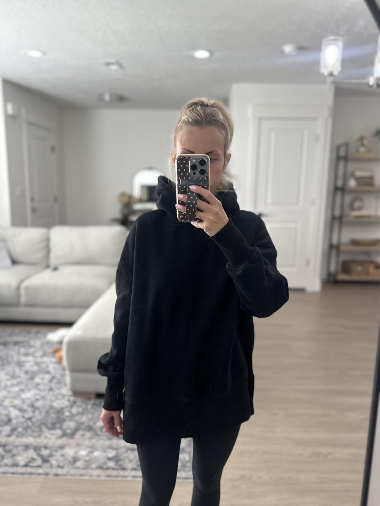 ANRABESS Womens Oversized Hoodies Long Sleeve Fleece Side Slit Hooded Sweatshirts Pullover 2026 Fall Outfits Y2K Clothes customer photo 2
