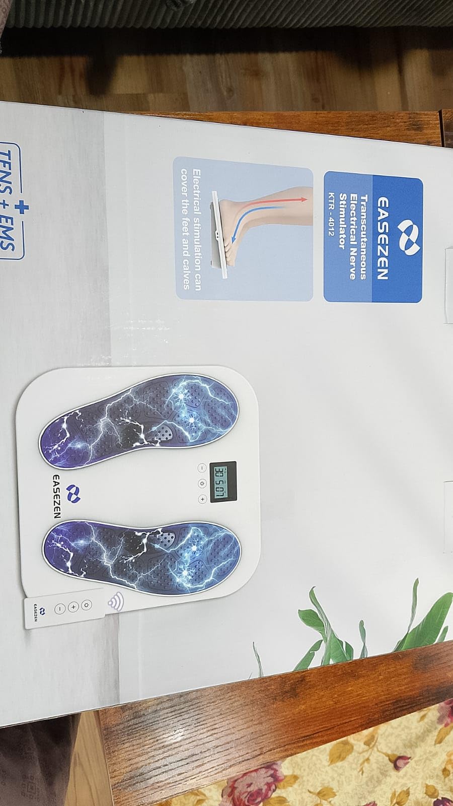 EaseZen Foot Massager for Neuropathy, Rechargeable TENS EMS Foot Stimulator with 10 Modes 20 Intensities, Feet Circulation Stimulator for Neuropathy, Plantar Fasciitis, Gifts for Mom Dad customer photo 2